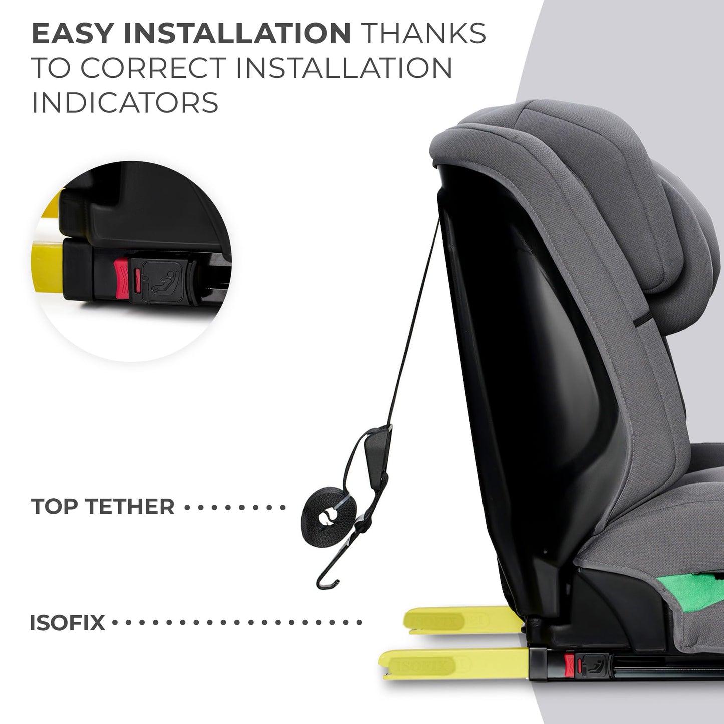 Kinderkraft Safety FIX2 i-Size turvatool 76–150 cm (9–36 kg), ISOFIX, hall