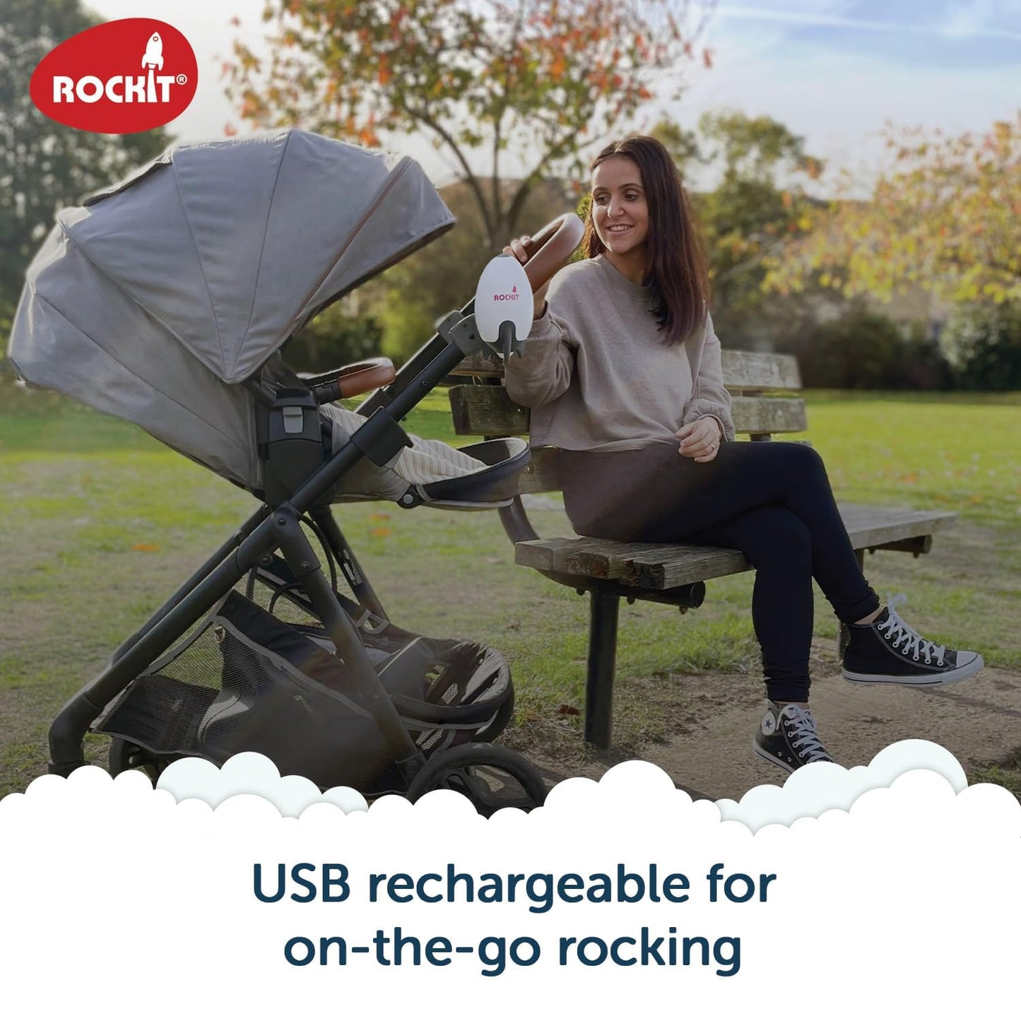 Rockit Rocker USB-laetav vankrikiigutaja, valge