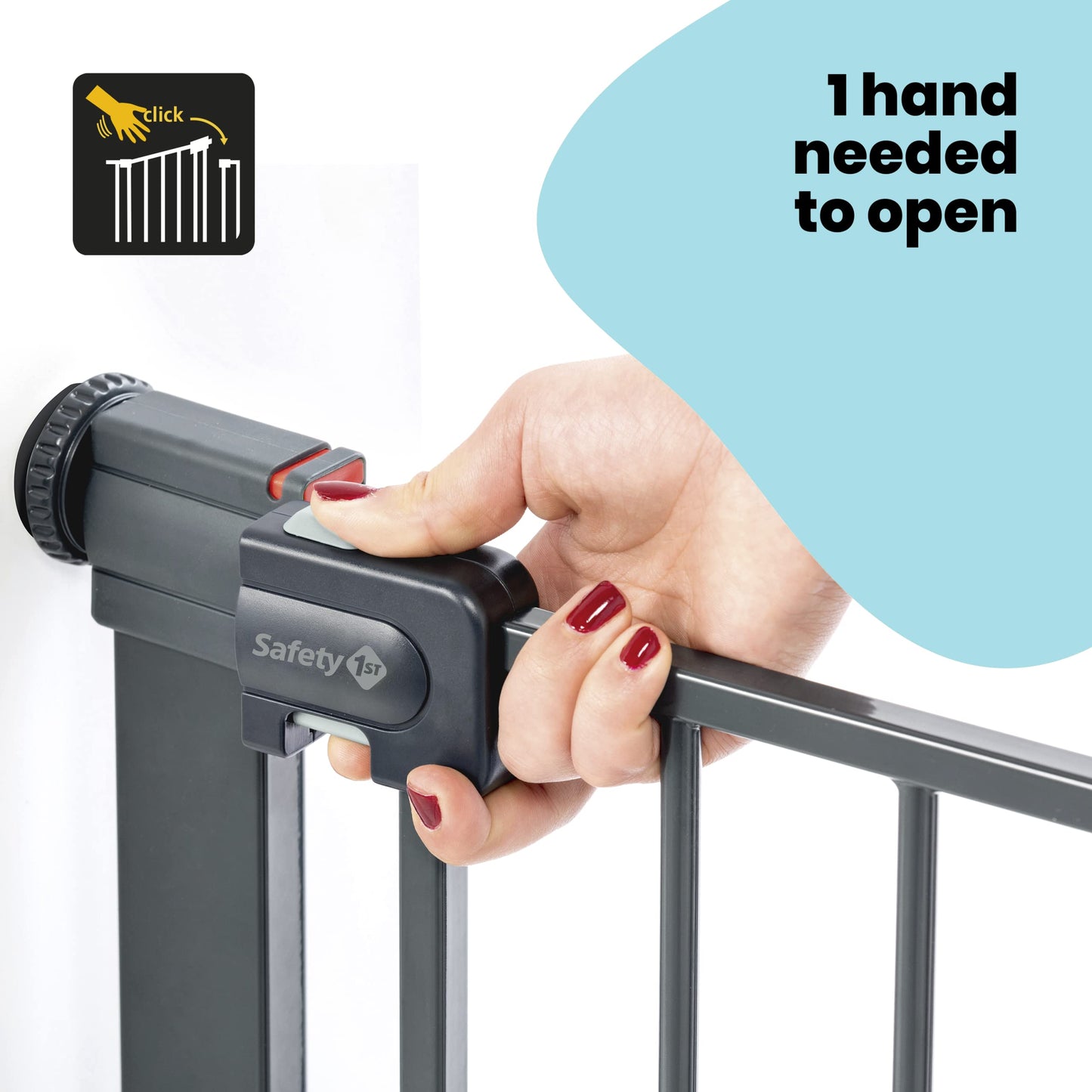 Safety 1st metallist turvavärav Easy Close, 73–80 cm, hall