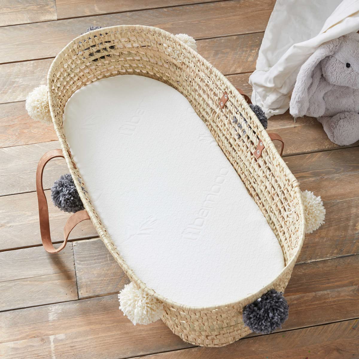 Babysom bambusviskoosist madrats hälli ja vankrikorvi jaoks, 72 × 32 cm