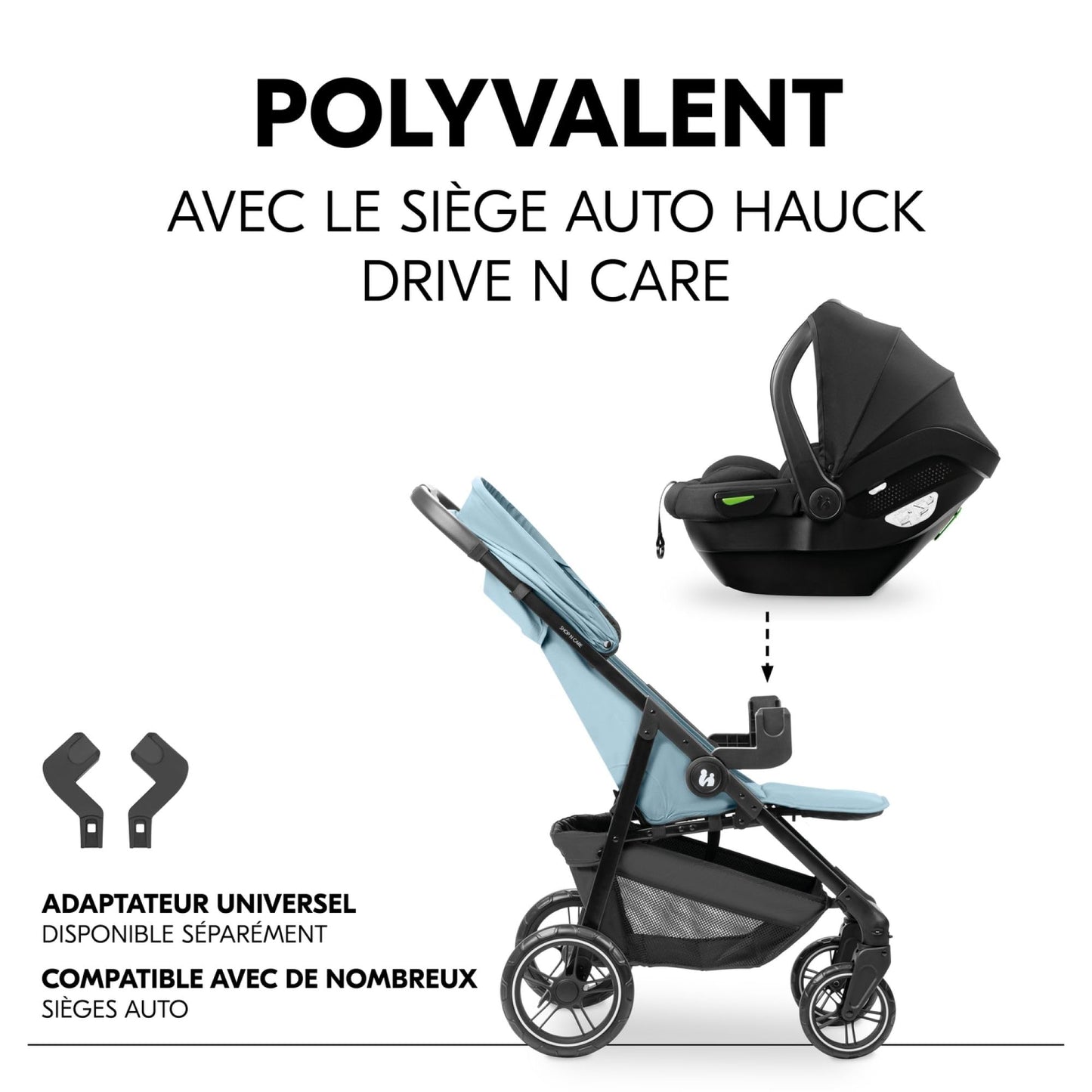 Hauck Shop N Care Compact jalutuskäru, kuni 25 kg, Dusty Blue