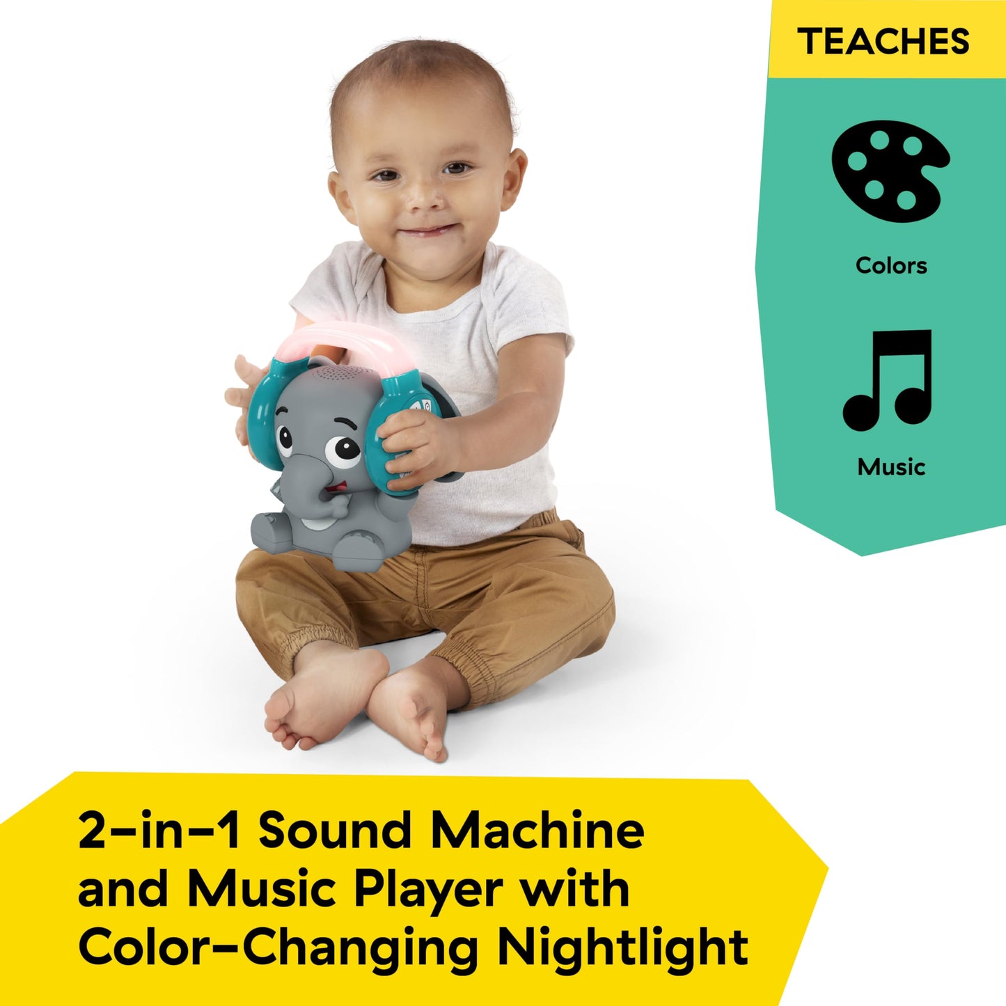 Baby Einstein Earl the Elephant Bluetooth rahusti ja öövalgus, hall