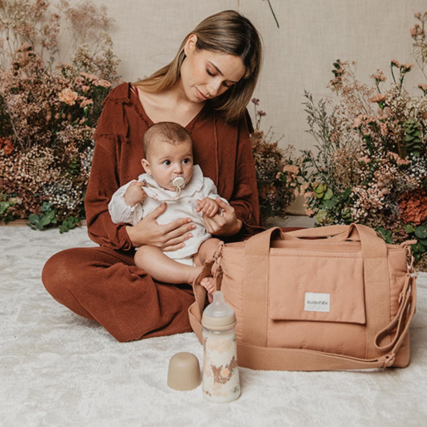 Suavinex lutipudel 360 ml SX Pro sümmeetrilise silikoonlutiga, kiire vool, Poetry, beež