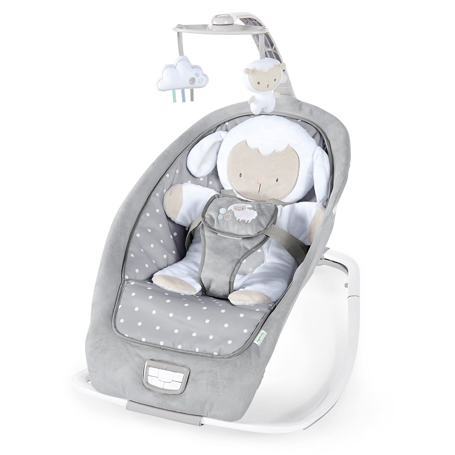 Ingenuity 2-in-1 Cuddle Lamb beebitool ja kiik 0–30 kuud