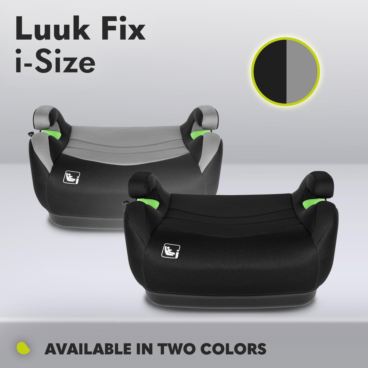 Lionelo Luuk FIX I-Size turvaiste ISOFIX 22–36 kg / 125–150 cm, must karbon