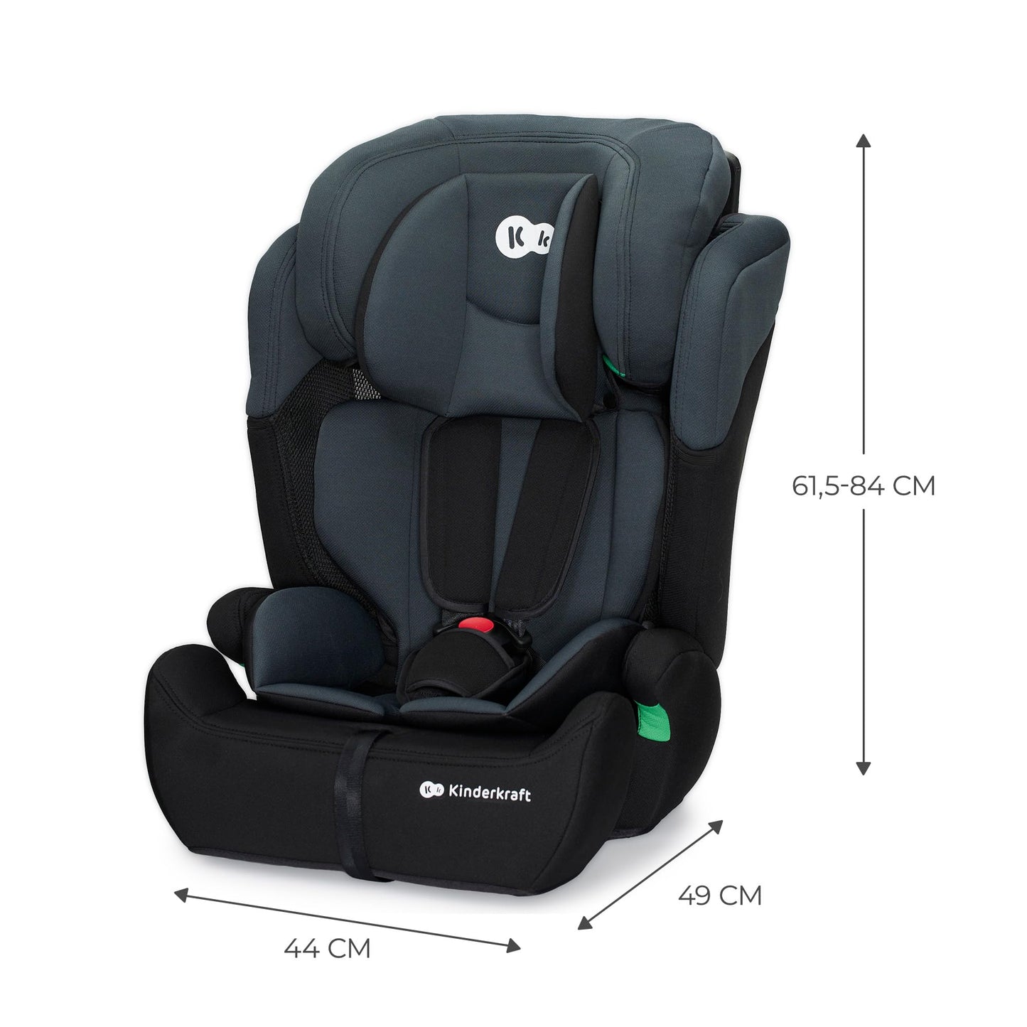 Kinderkraft Comfort UP i-Size turvatool 76–150 cm, 15 kuud–12 a, must