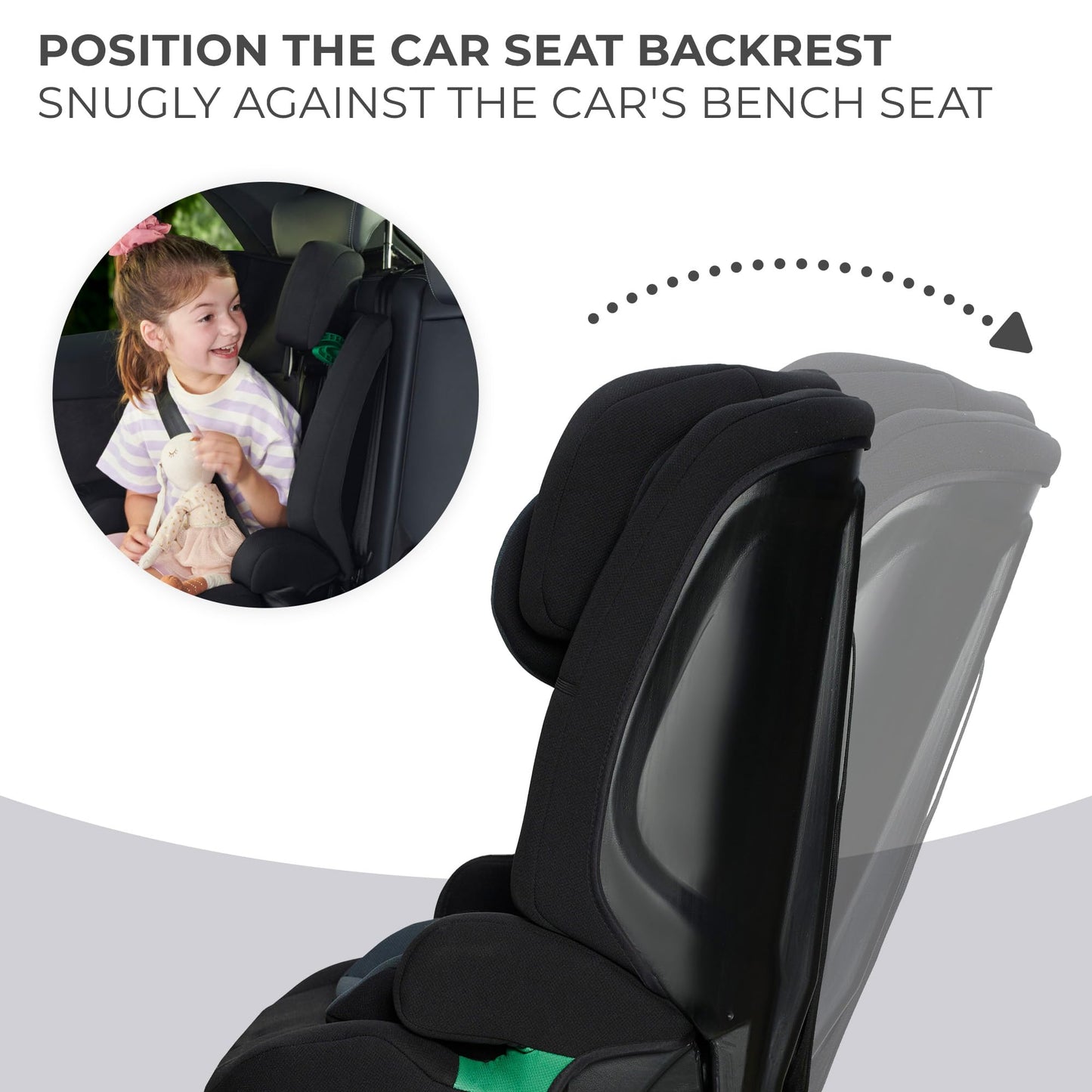Kinderkraft Safety FIX2 i-Size turvatool 76–150 cm, Isofix, 15 kuud–12 a, must