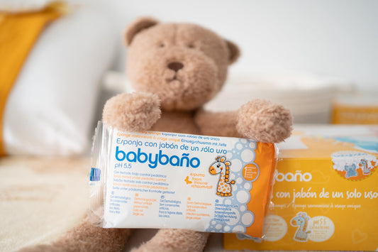 Babybaño ühekordsed seebiga pesukäsnad imikutele ja väikelastele, 5 tk