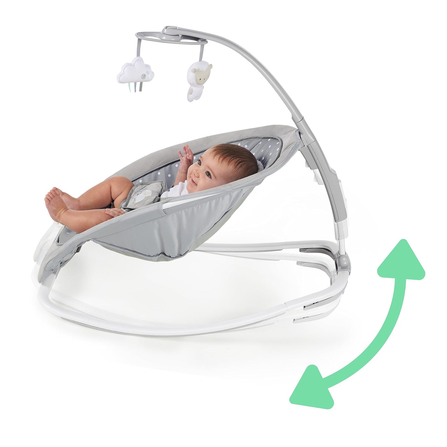 Ingenuity 2-in-1 Cuddle Lamb beebitool ja kiik 0–30 kuud