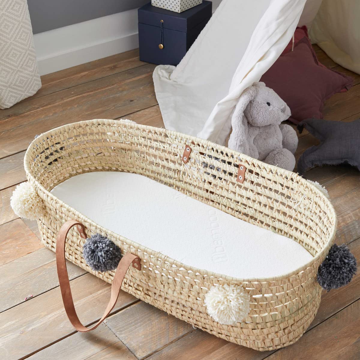 Babysom bambusviskoosist madrats hälli ja vankrikorvi jaoks, 72 × 32 cm