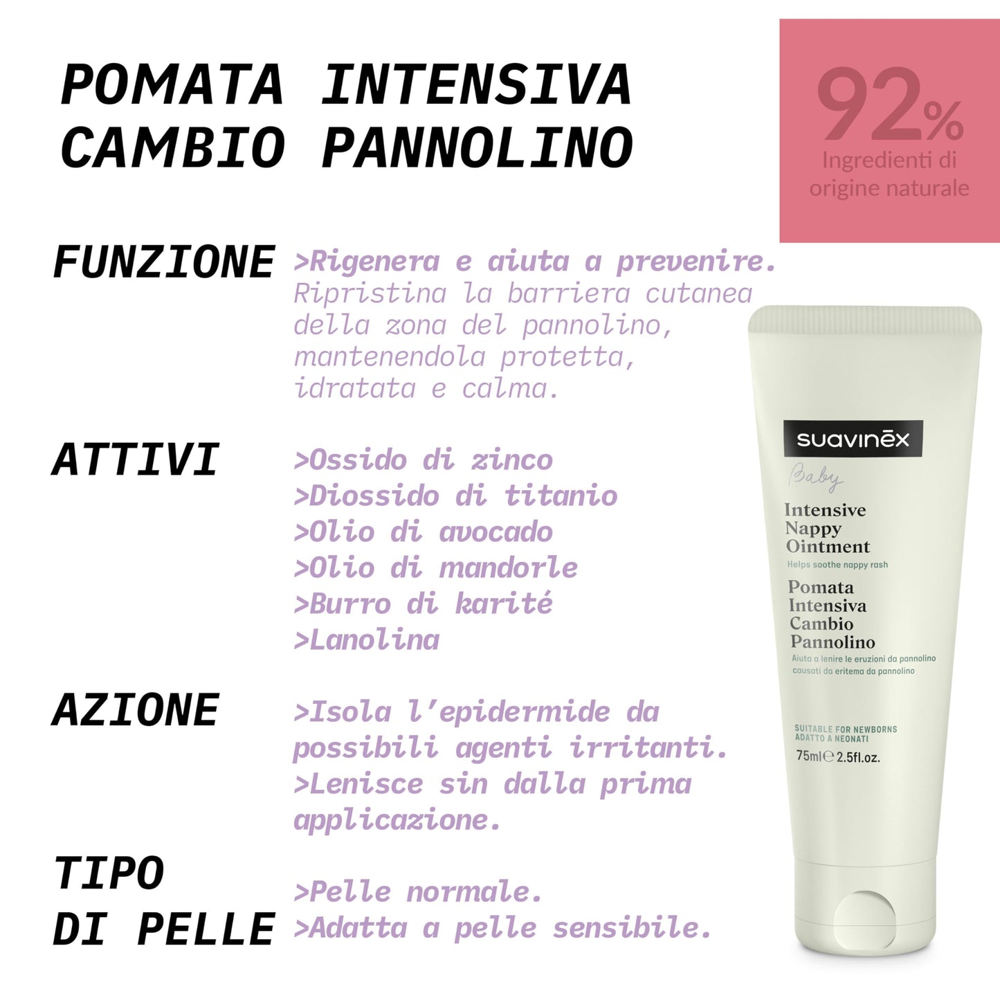 Suavinex intensiivne mähkmekreem, 75 ml