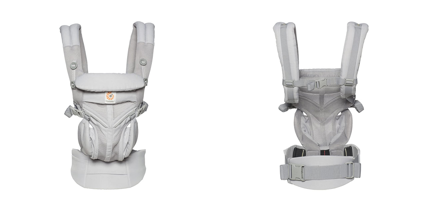 Ergobaby Omni 360 Cool Air Mesh kandekott vastsündinule kuni 3. eluaastani, Pearl Grey