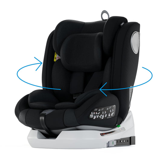 Babify Onboard 360° pöörlev turvatool, Isofix, i-Size 40–150 cm, must/tumehall