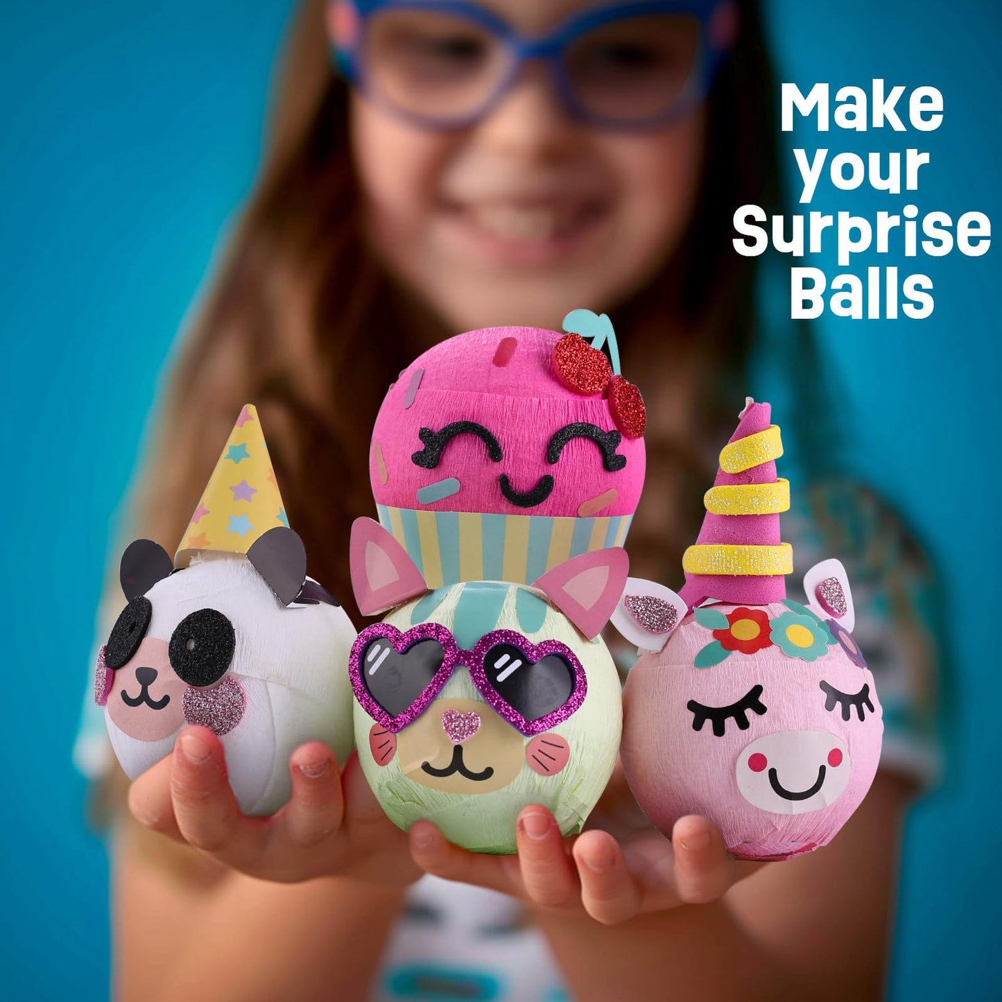 DIY craft kit for children "Surprise Balls", 4 pcs, 4–12 years