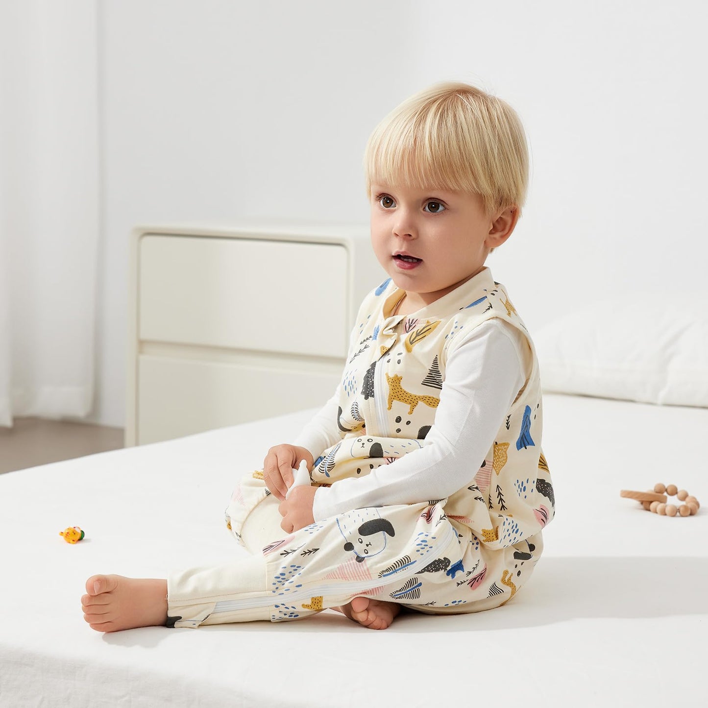 Duomiaomiao unisex beebide magamiskott jalgadega, suurus L, puuvill, kevad/suvi (2tk)