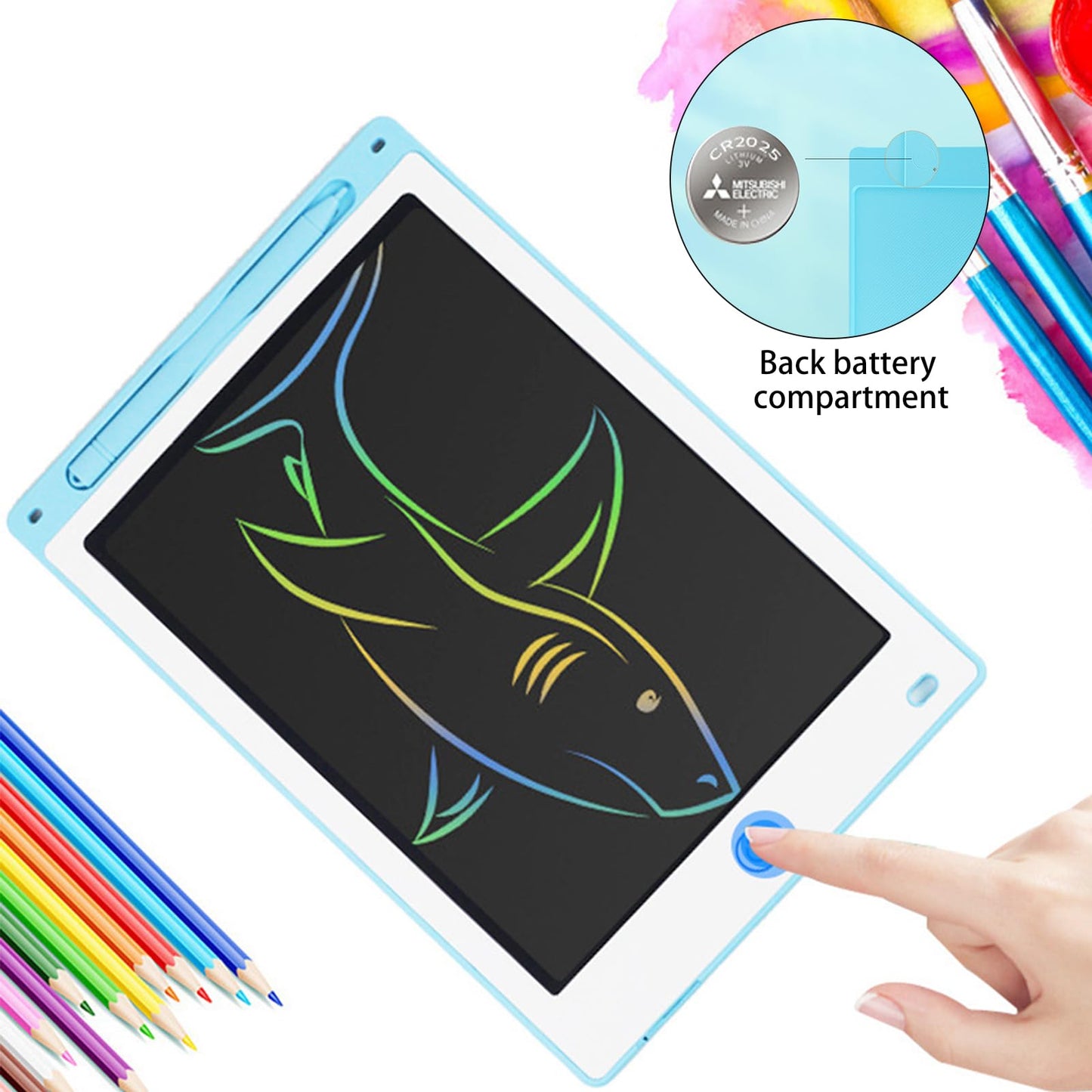 Cerioll 8.5-inch LCD drawing tablet, set of 2 pcs (blue and pink)