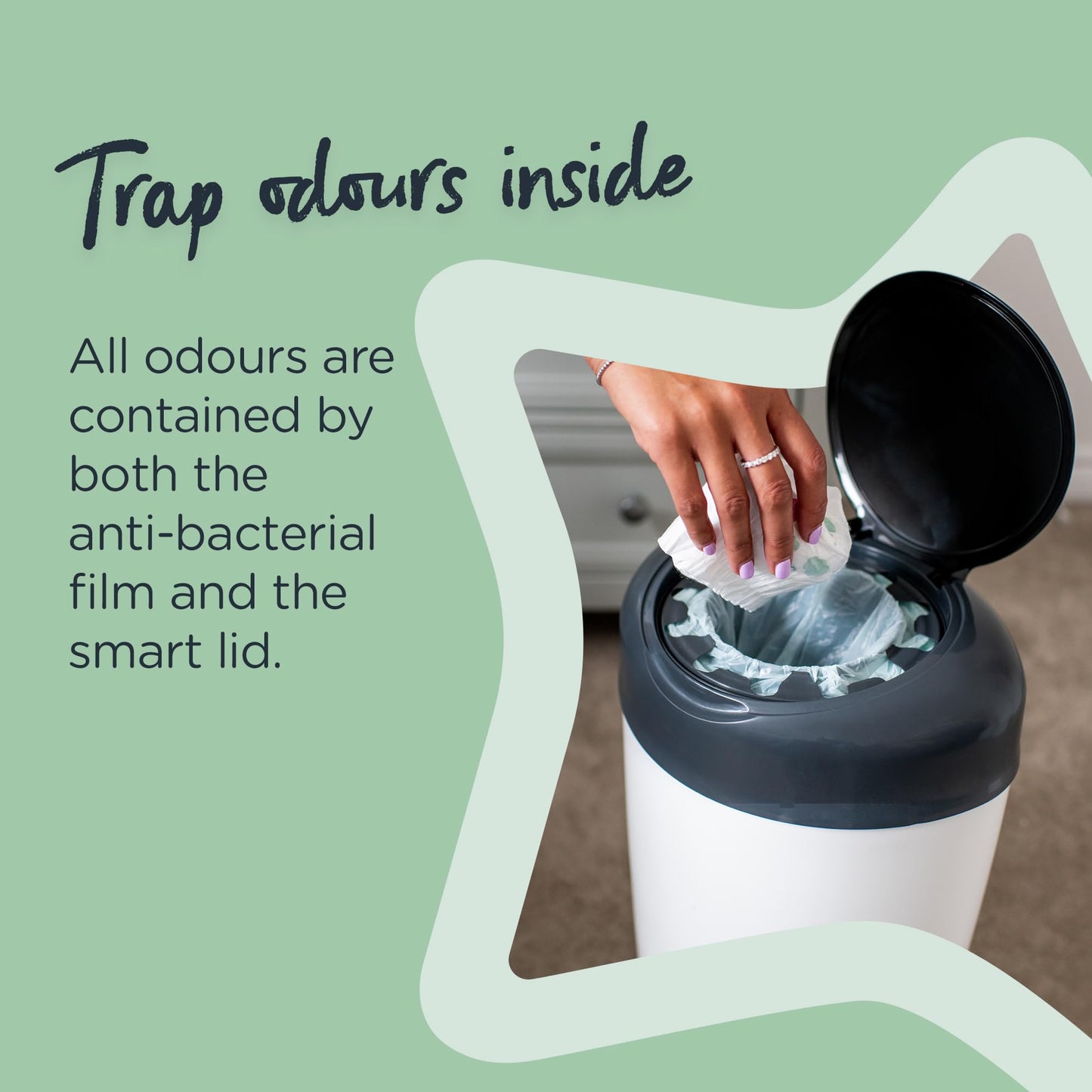 Tommee Tippee Simplee Sangenic mähkmekonteiner, hall