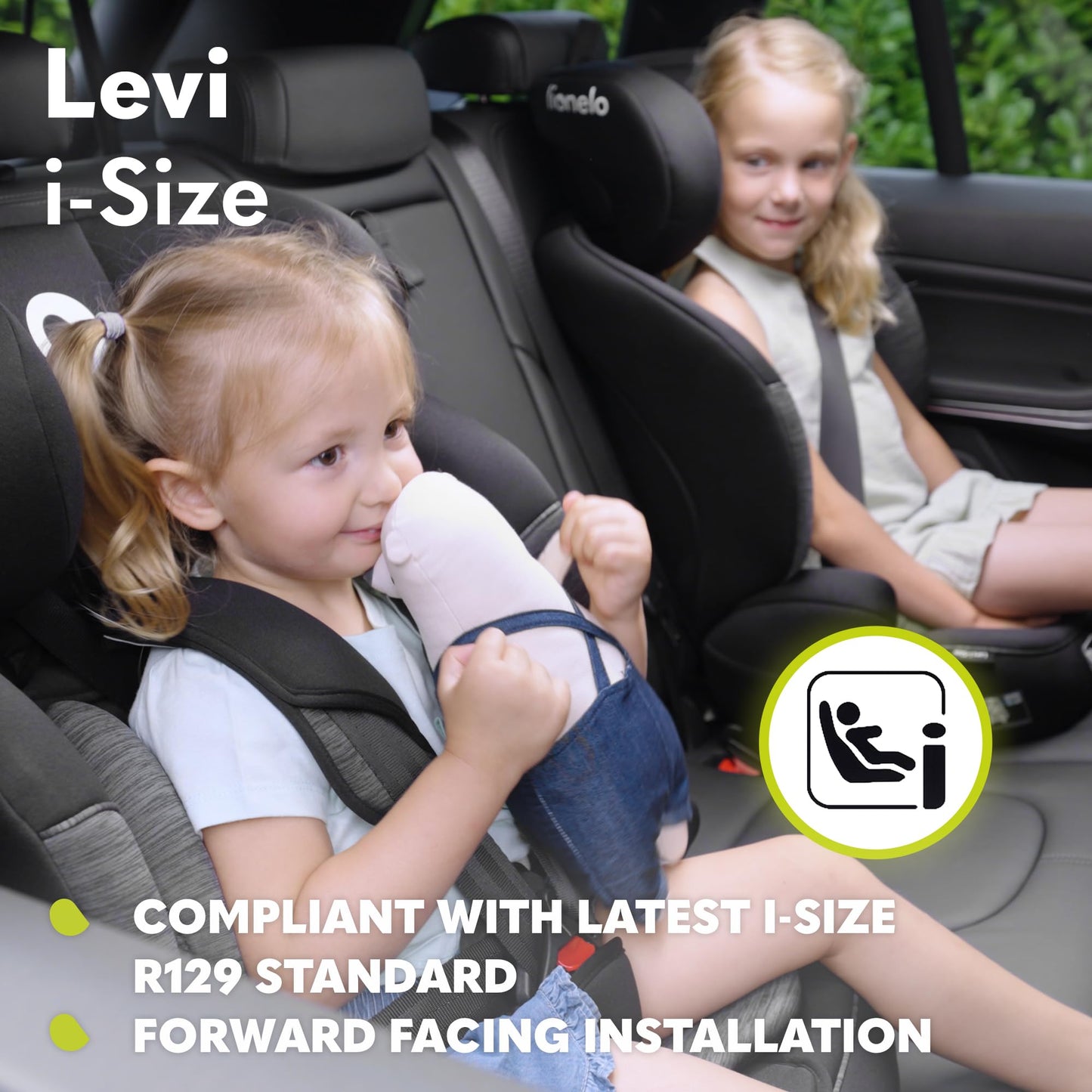 Lionelo LEVI i-Size turvatool, 9–36 kg, roosa