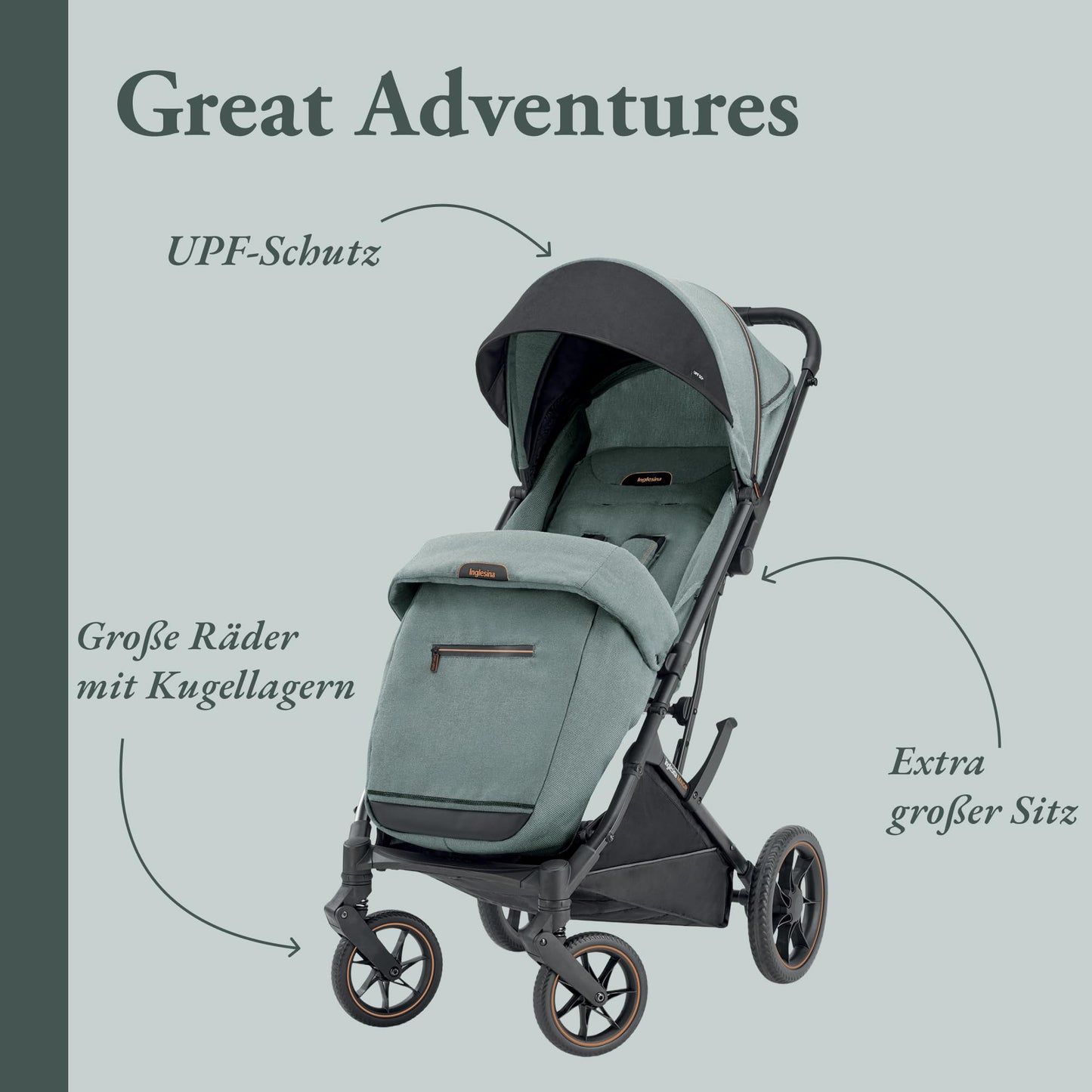 Inglesina Maior kergkäru kuni 22 kg, Igloo Grey