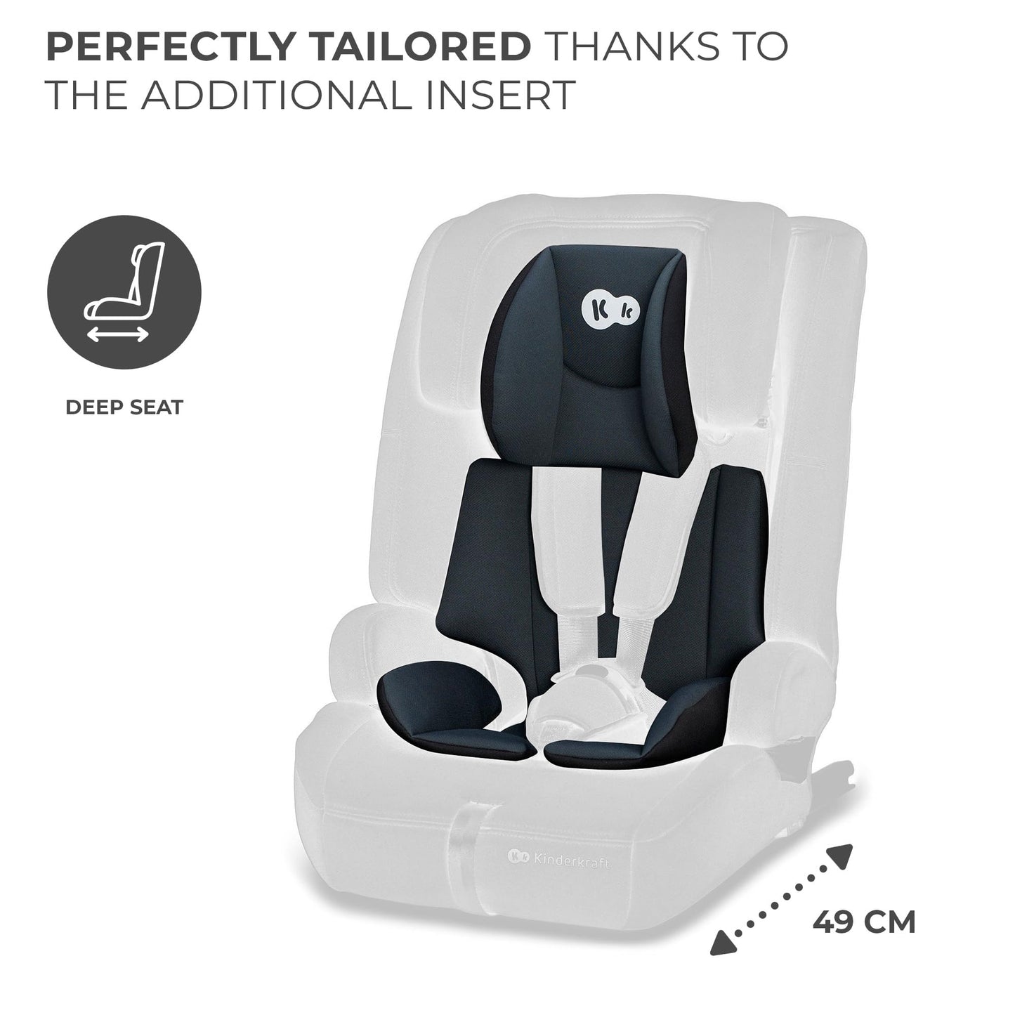 Kinderkraft Safety FIX2 i-Size turvatool 76–150 cm, Isofix, 15 kuud–12 a, must