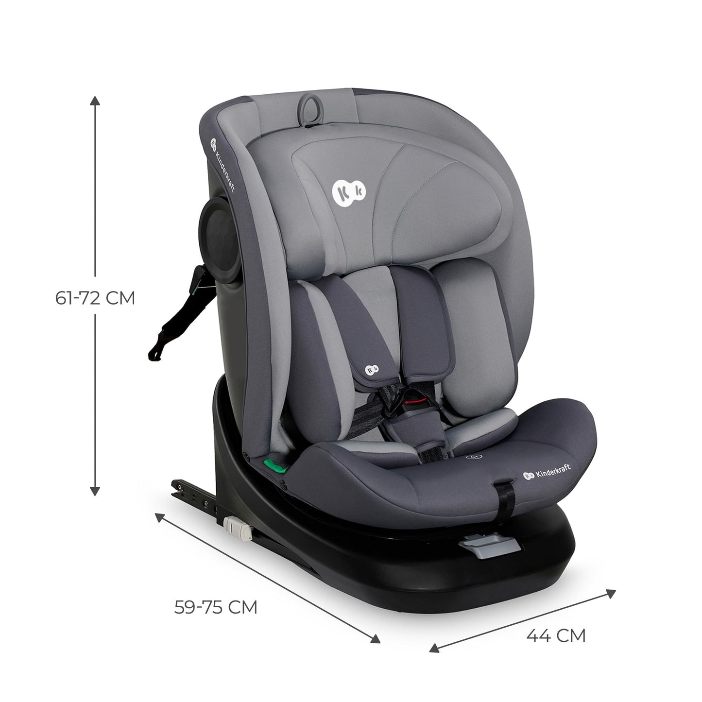 Kinderkraft I-Grow i-Size 360 pöörlev turvatool 0–12 a (40–150 cm / 0–36 kg), hall