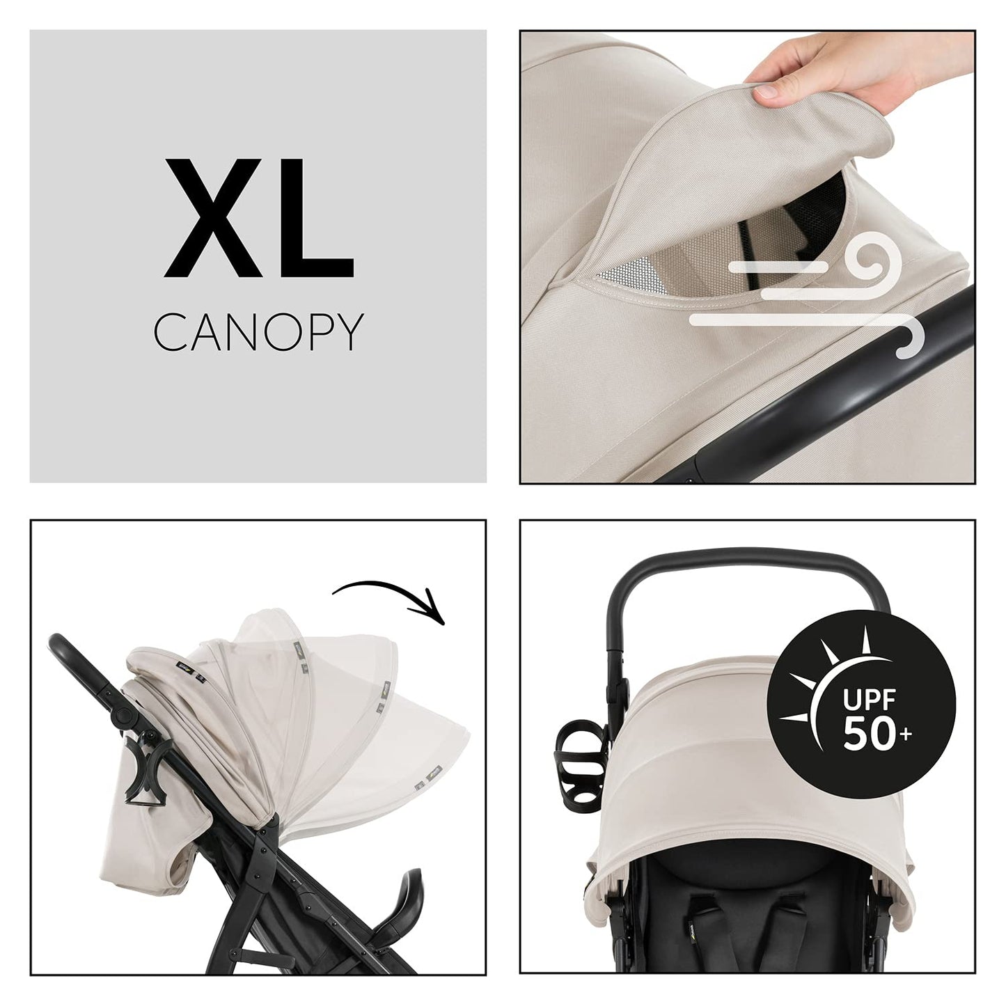 Hauck Rapid 4D kergkäru, classic beige, kuni 25 kg