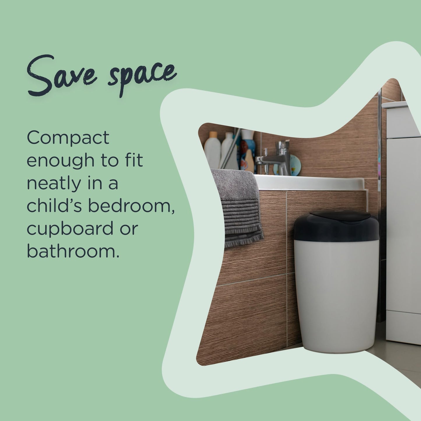 Tommee Tippee Simplee Sangenic mähkmekonteiner, hall