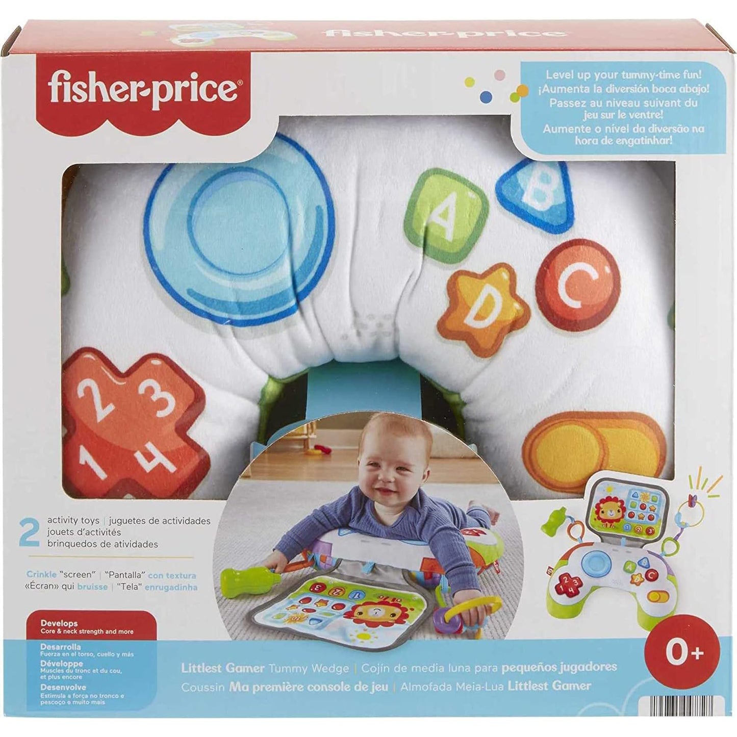 Fisher-Price Littlest Gamer kõhutugi mänguasjadega vastsündinule