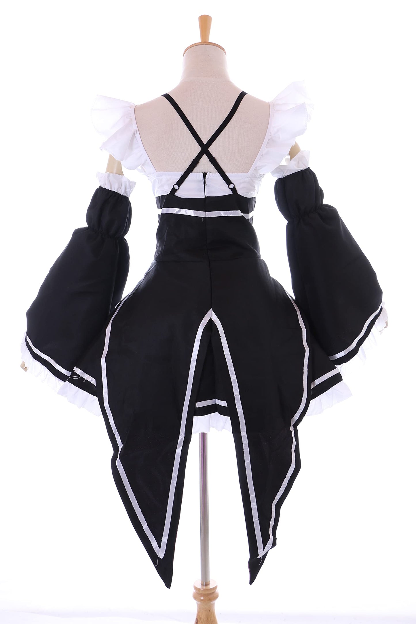 Naiste cosplay kostüüm „Re:Zero“ Rem/Ram teenijanna, 7-osaline komplekt, suurus L