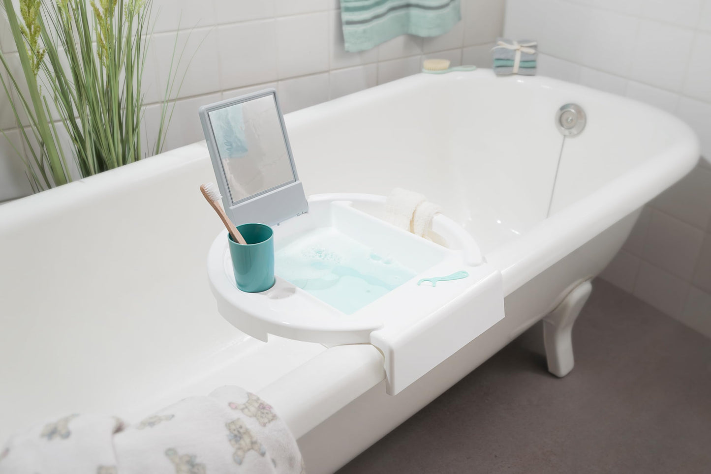 Rotho Babydesign Kiddy Wash laste valamu vanniserva külge, valge/hall