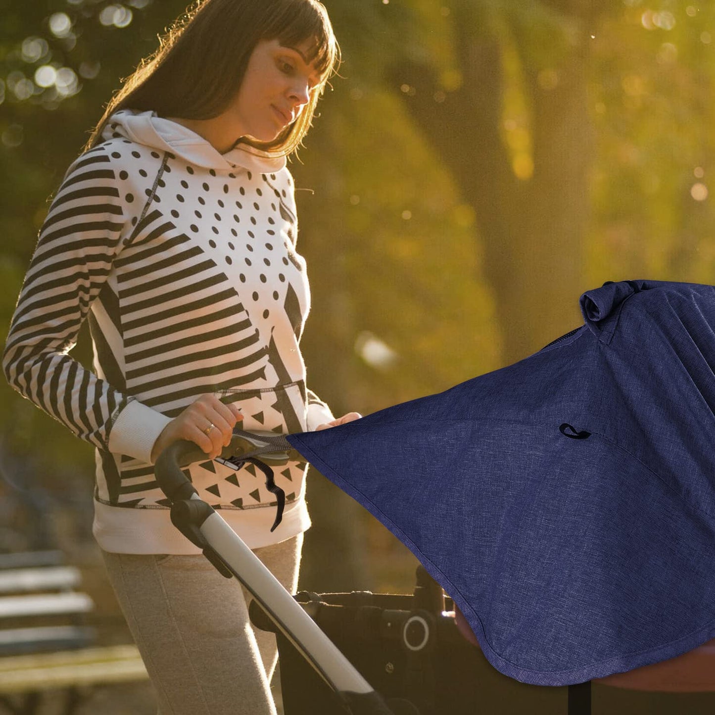 WD&CD universaalne päikesekate kärule, UV-kaitsega, tumesinine