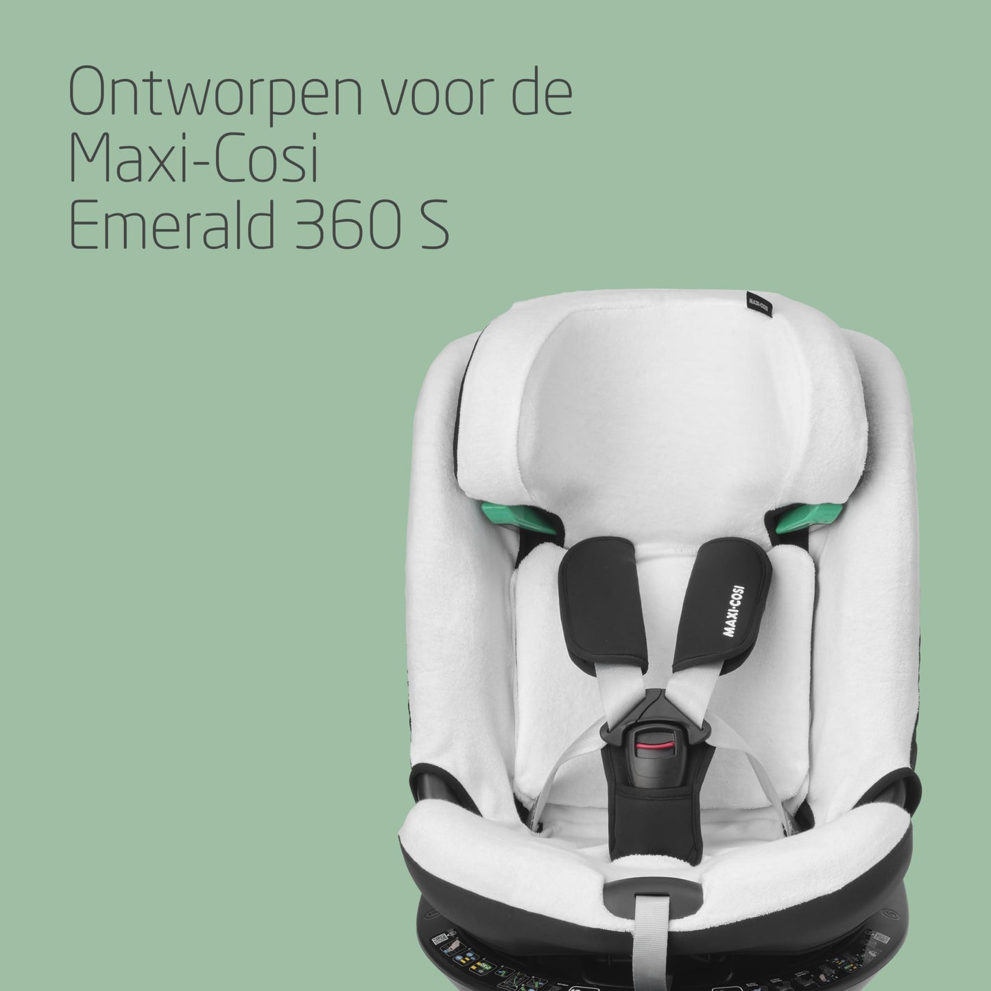 Maxi-Cosi Emerald 360 S orgaanilisest puuvillast istmekate, Natural White