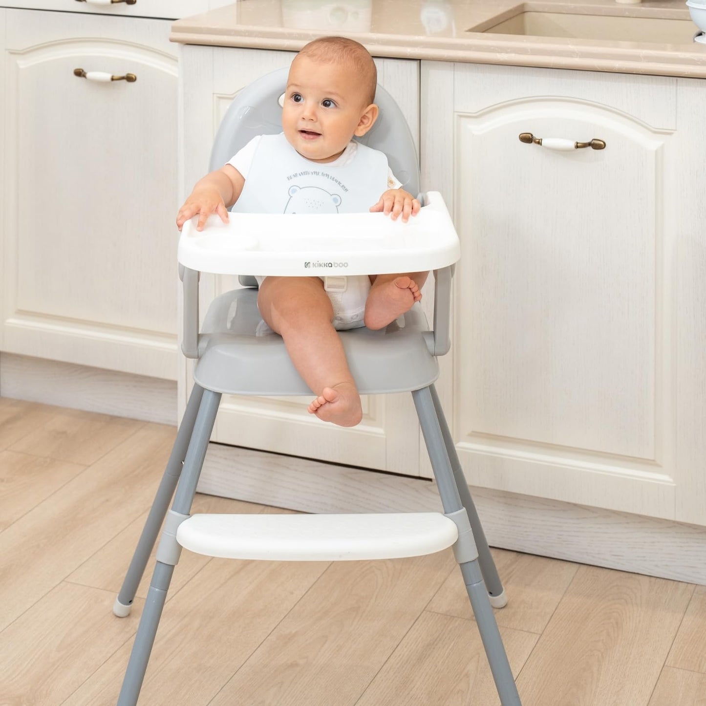 KikkaBoo Spoony 3-in-1 söögitool beebile, kokkupandav, eemaldatava kandikuga – münt