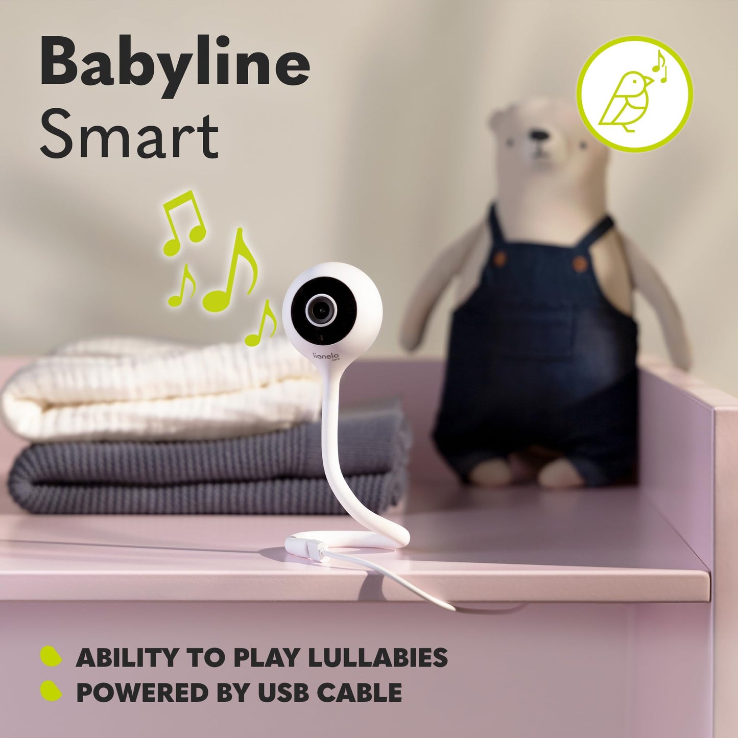 Lionelo Babyline Smart Wi-Fi beebimonitor kaamera öörežiimiga