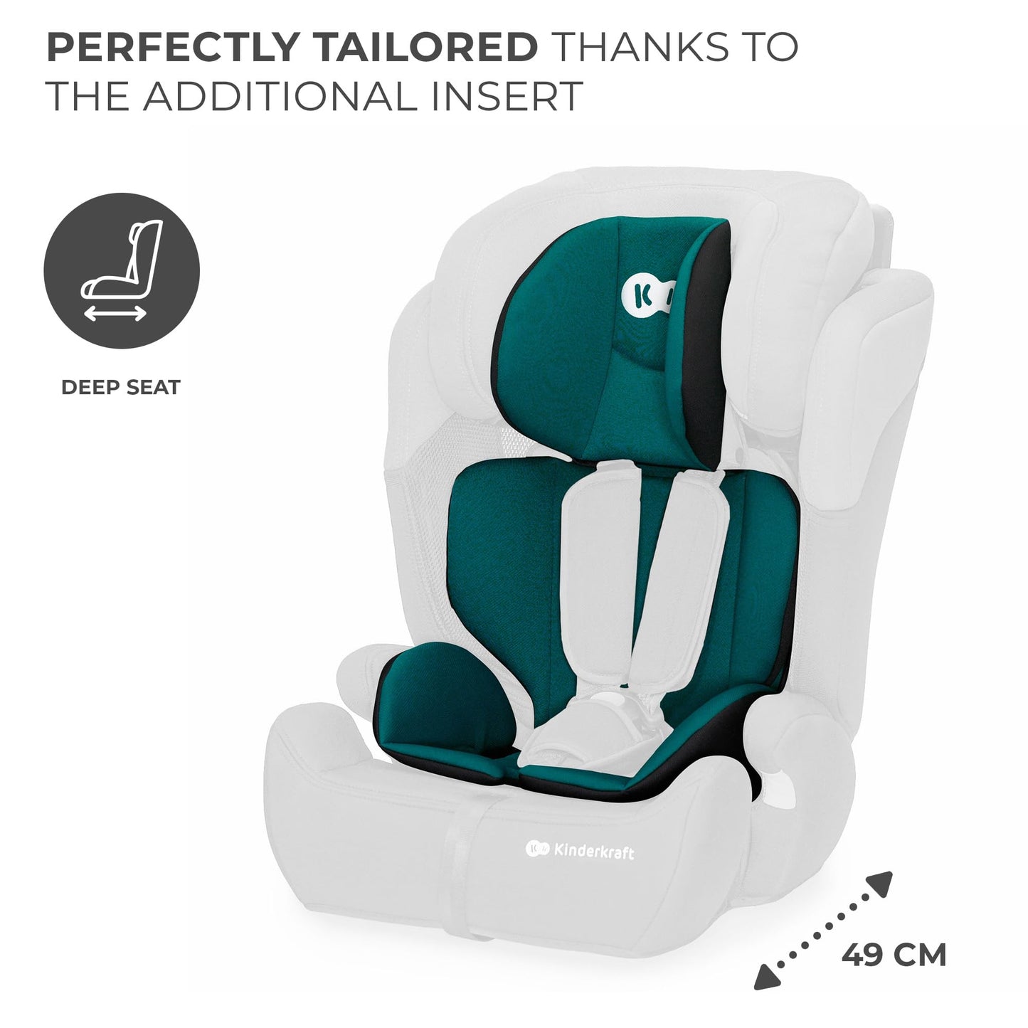 Kinderkraft Comfort UP i-Size turvatool 76–150 cm (9–36 kg), roheline