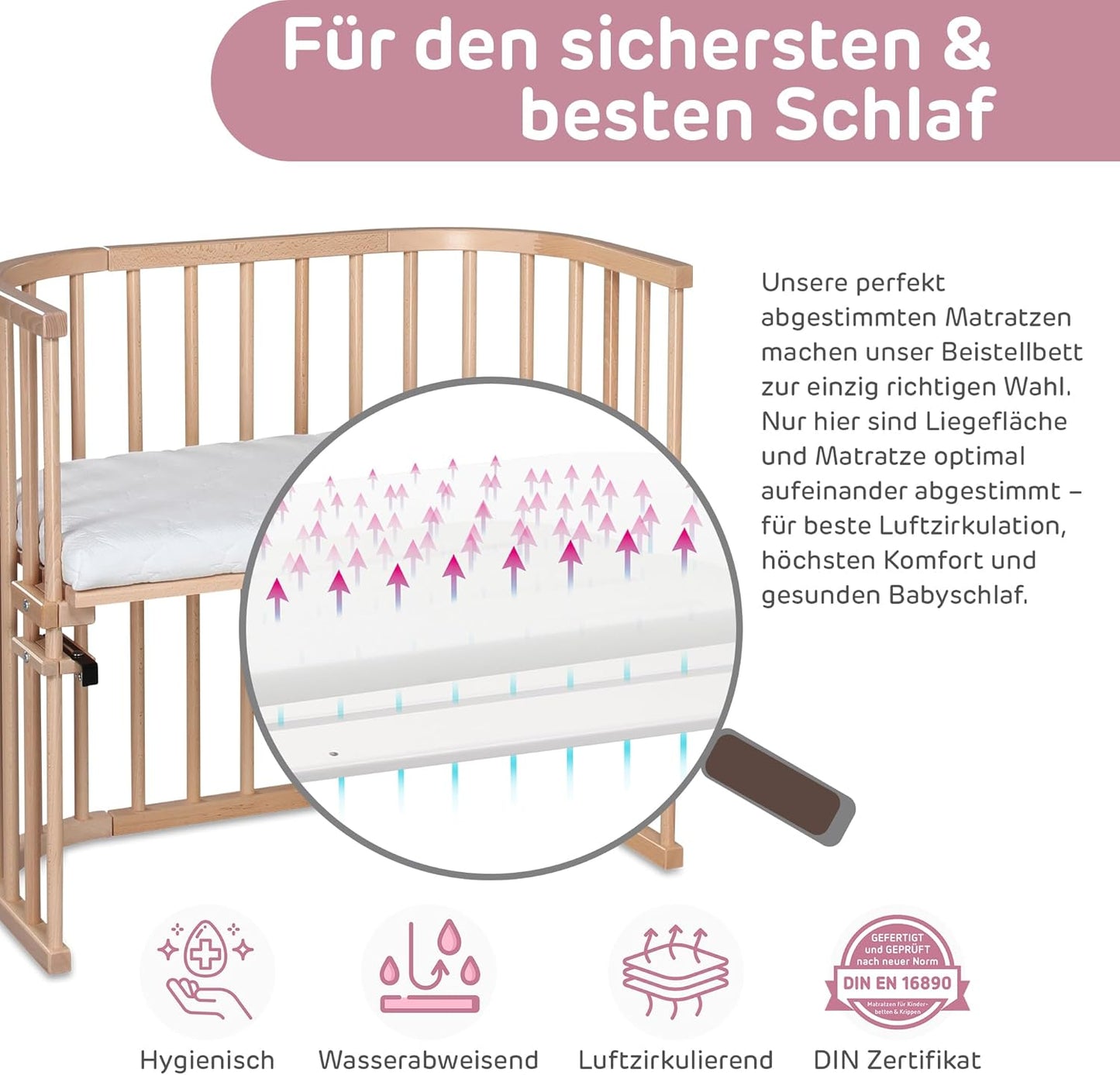 Babybay originaal pöögipuidust vooditasku, reguleeritava kõrgusega, puit