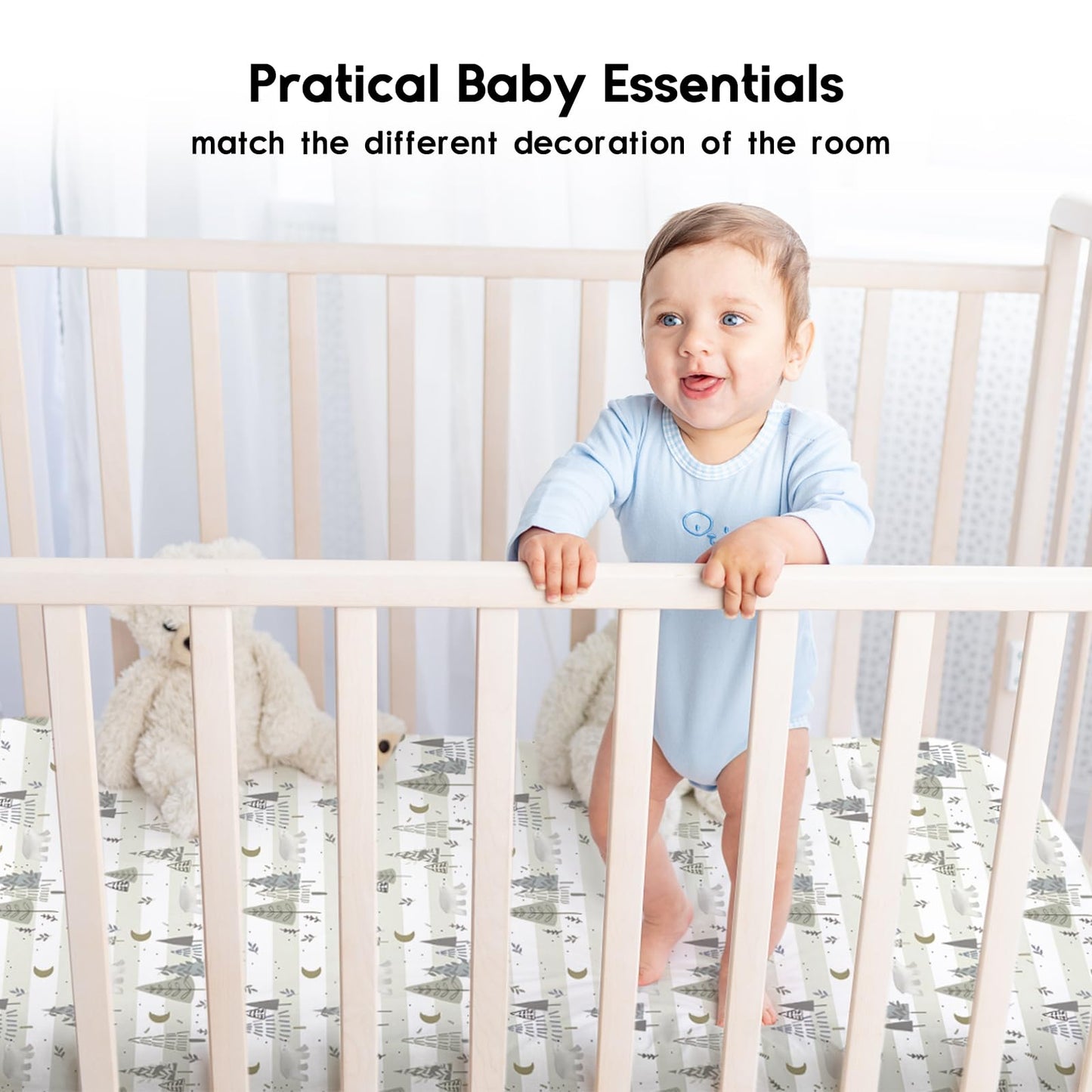 Yoofoss voodilina komplekt 140 × 70 cm, 2 tk, hall mets