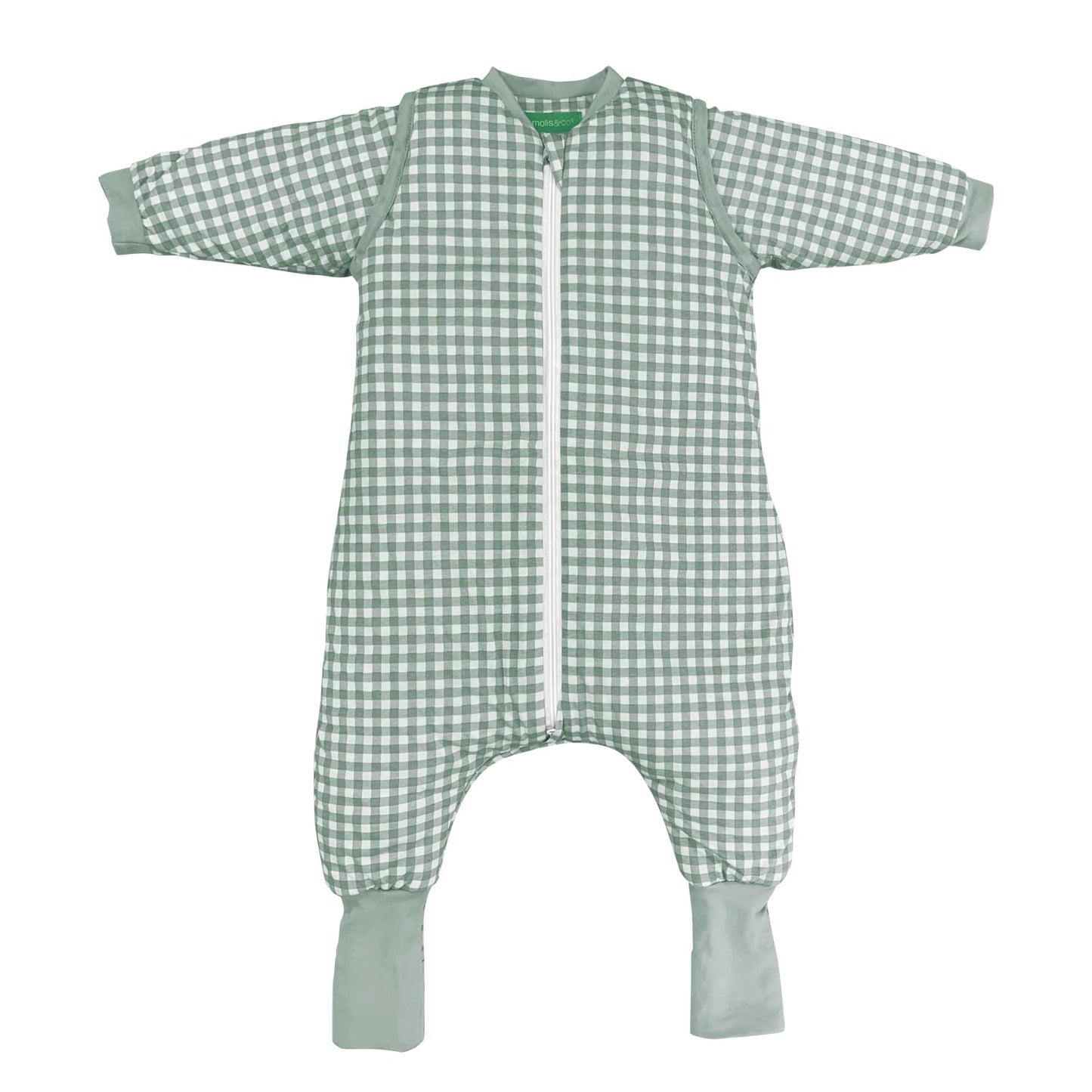 Molis & Co magamiskott jalgadega, TOG 2.5, eemaldatavate varrukate ja sokkidega, 100 cm, Mint Tea