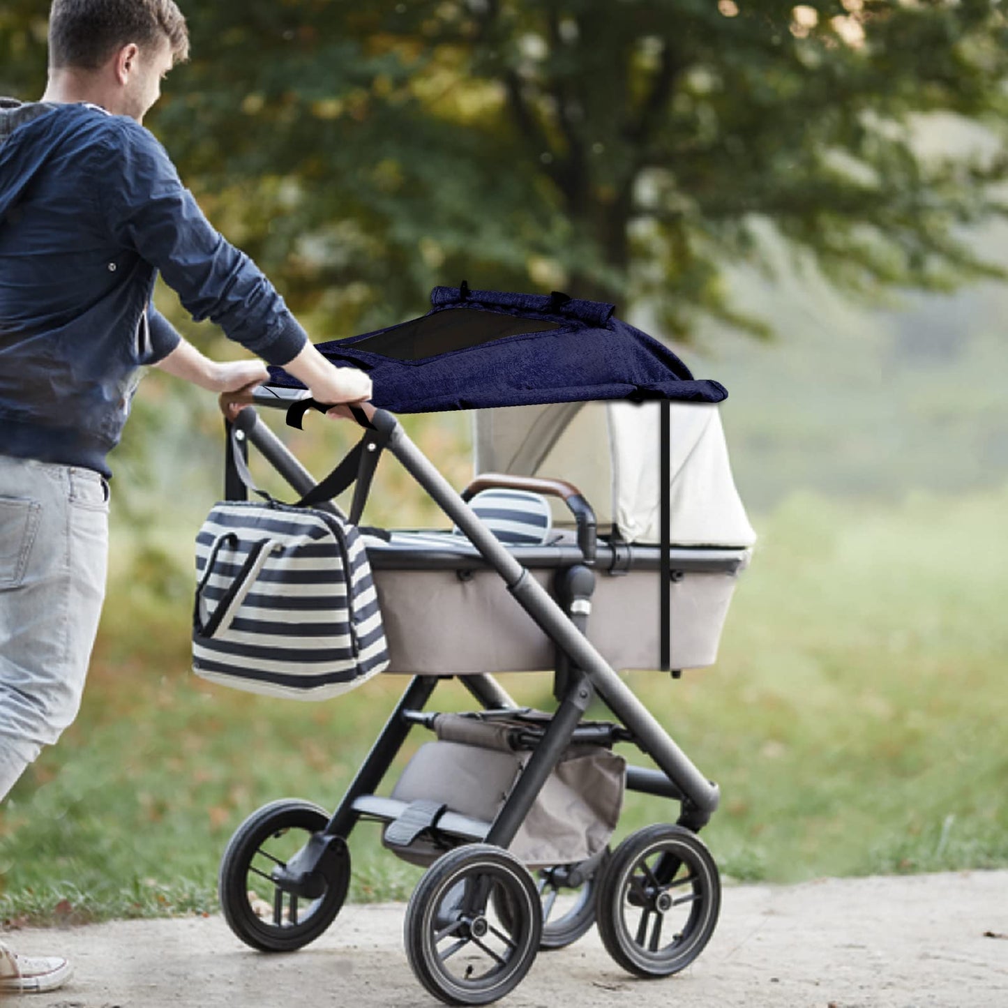 WD&CD universaalne päikesekate kärule, UV-kaitsega, tumesinine