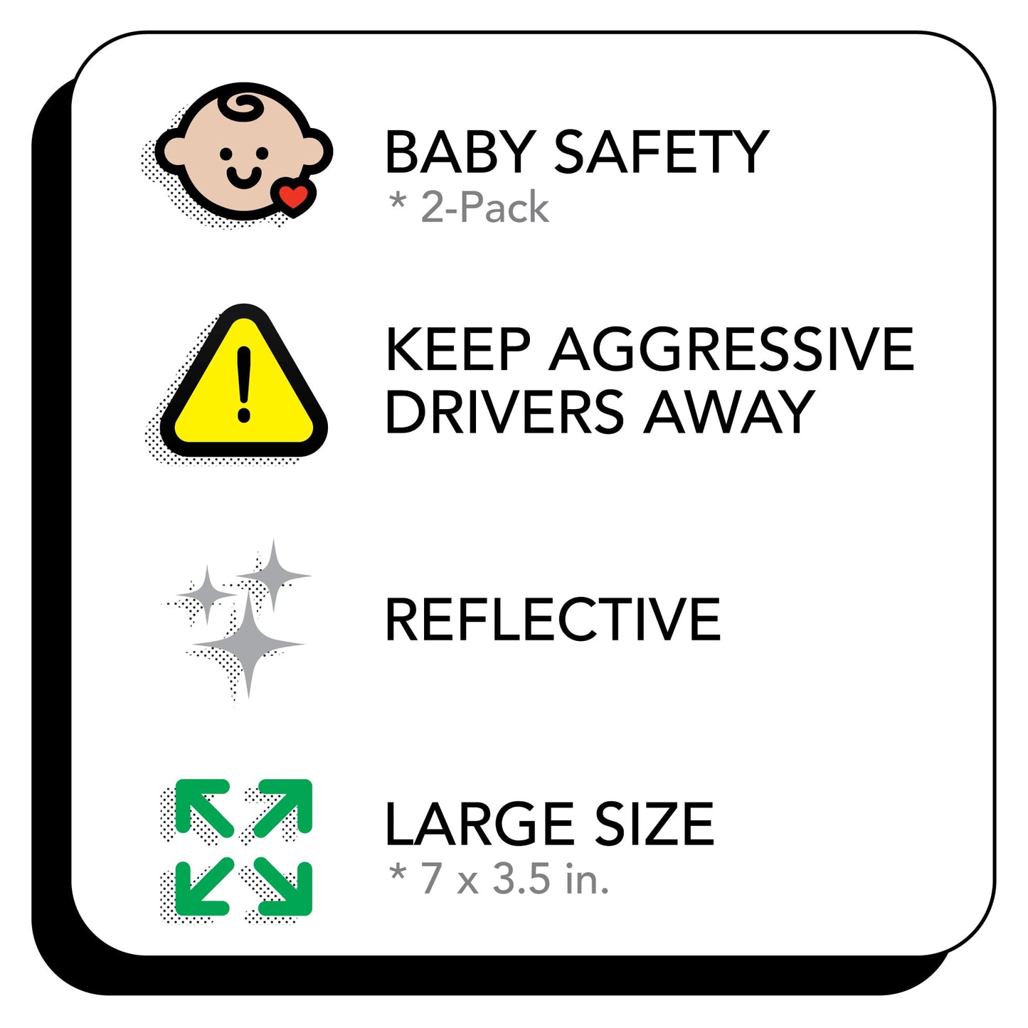EPIC Goods “Baby on Board” kleebised autole (2 tk) – veekindel ja vastupidav