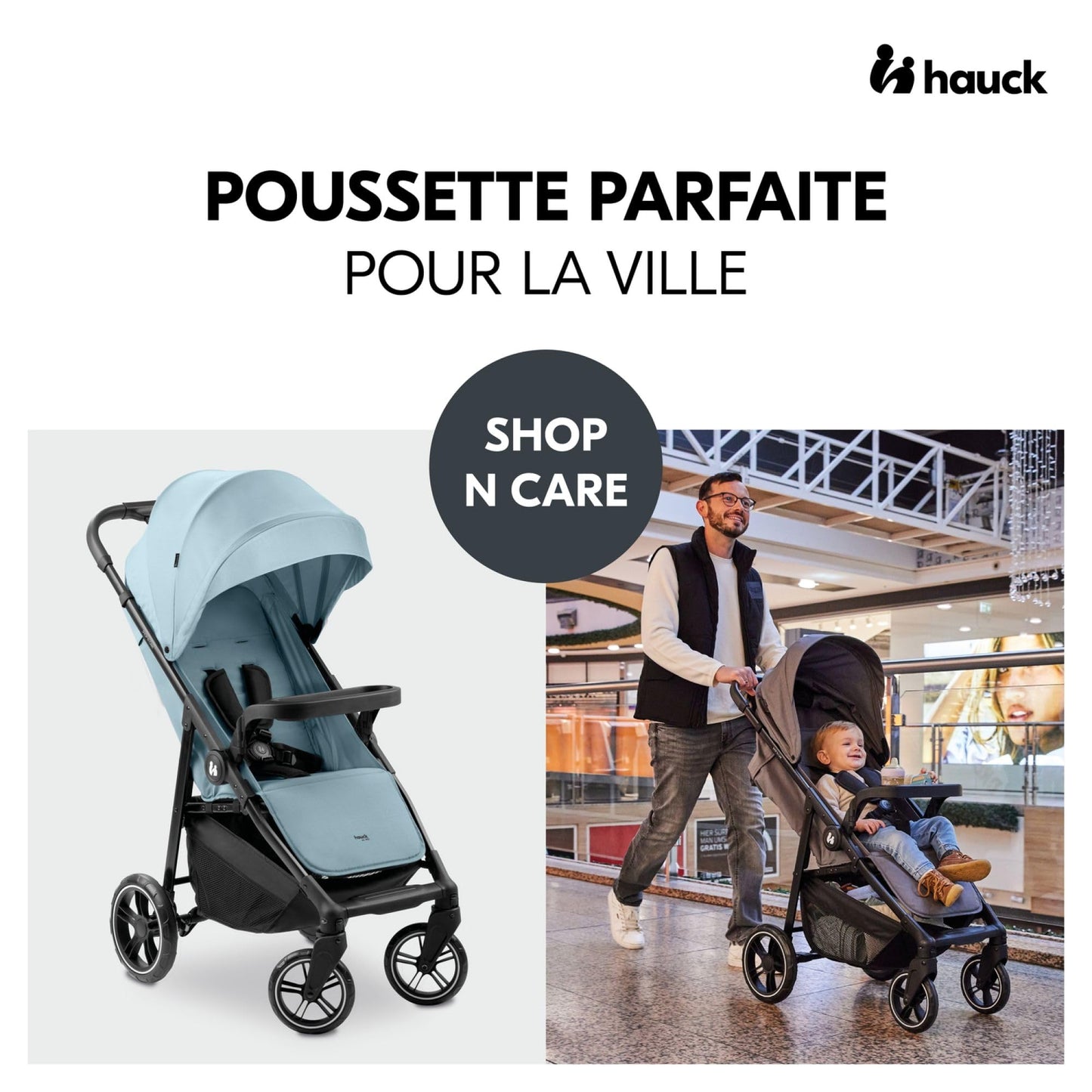 Hauck Shop N Care Compact jalutuskäru, kuni 25 kg, Dusty Blue