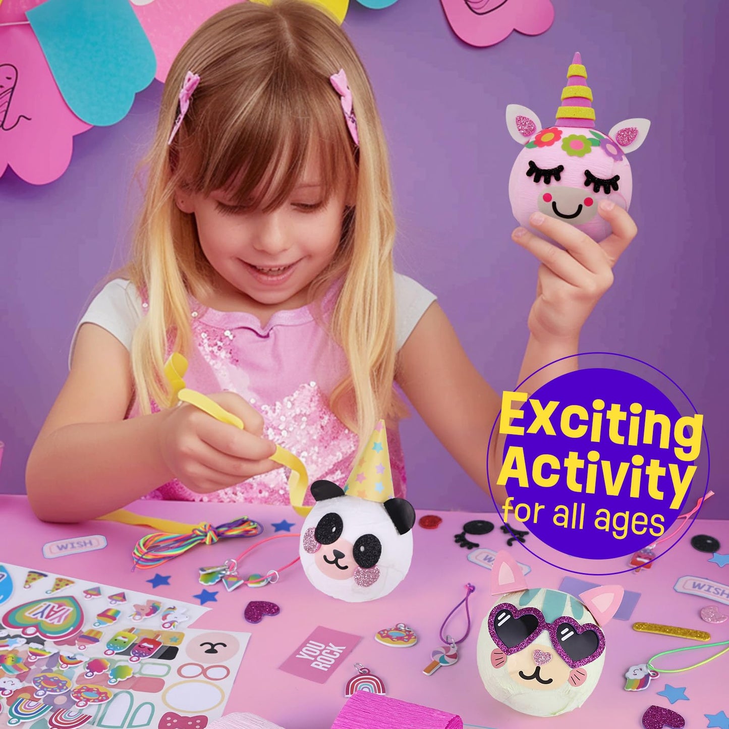 DIY craft kit for children "Surprise Balls", 4 pcs, 4–12 years
