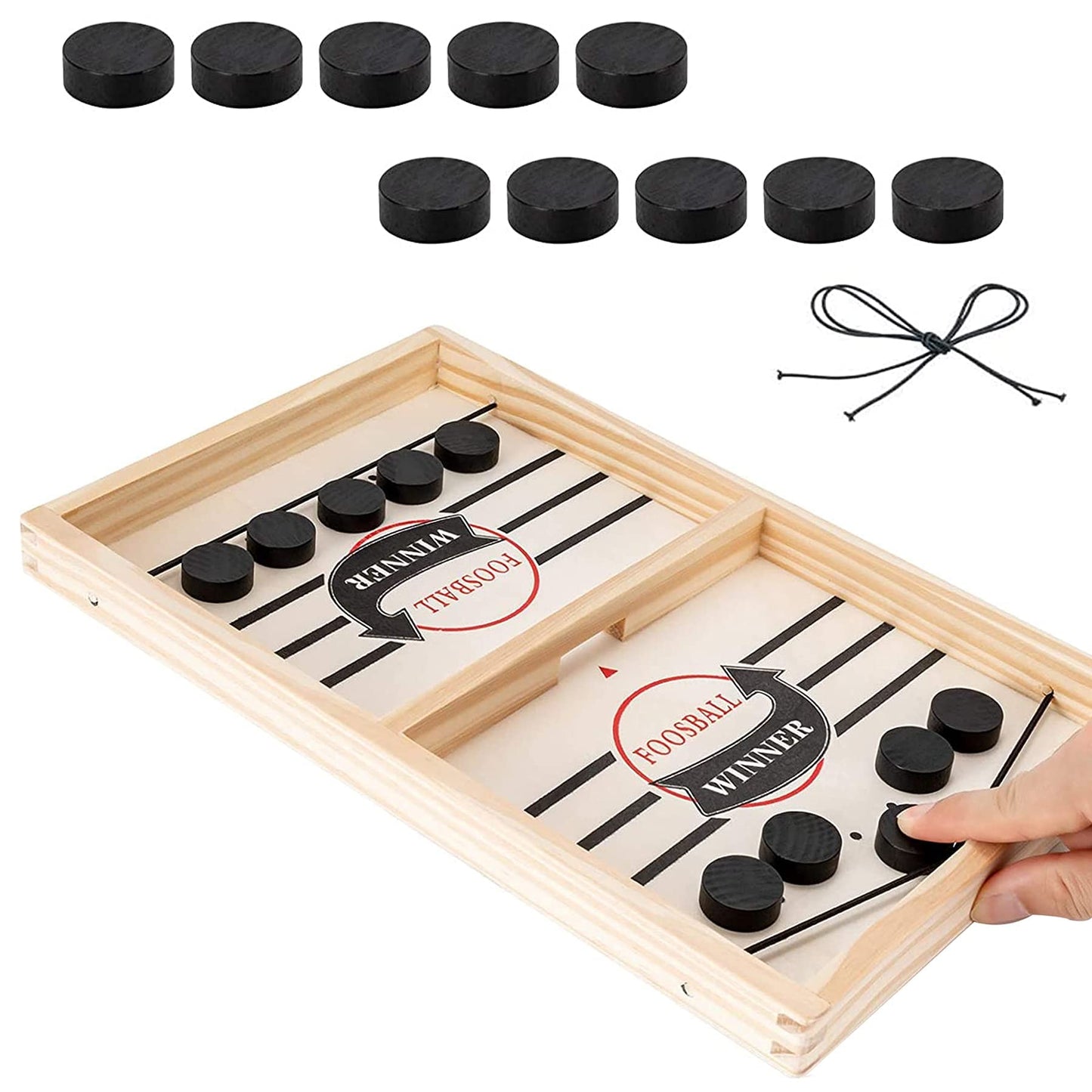 Sunshine Smile wooden air hockey game "Sling Puck"