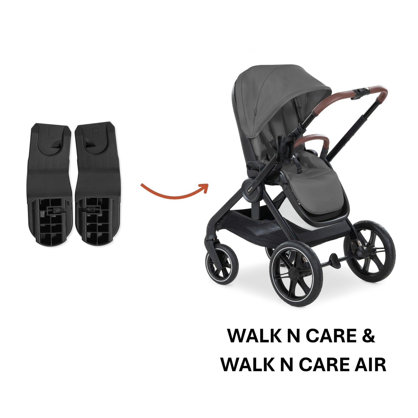 hauck turvahälli adapter Walk N Care vankriraamile, must