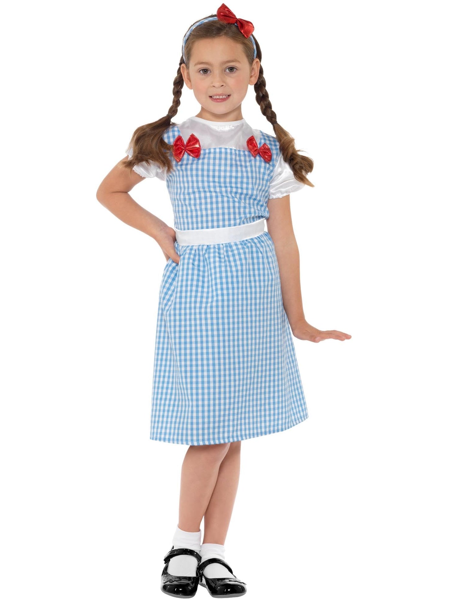 Smiffys Country Girl girls' costume, blue, 4–6 years