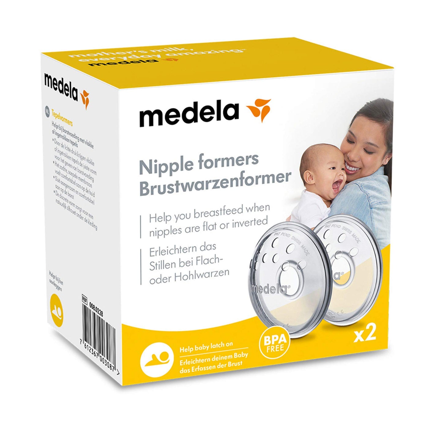 Medela rinnanibu vormijad – lame- ja sissepoole pöördunud rinnanibude ettevalmistamiseks, 2 tk