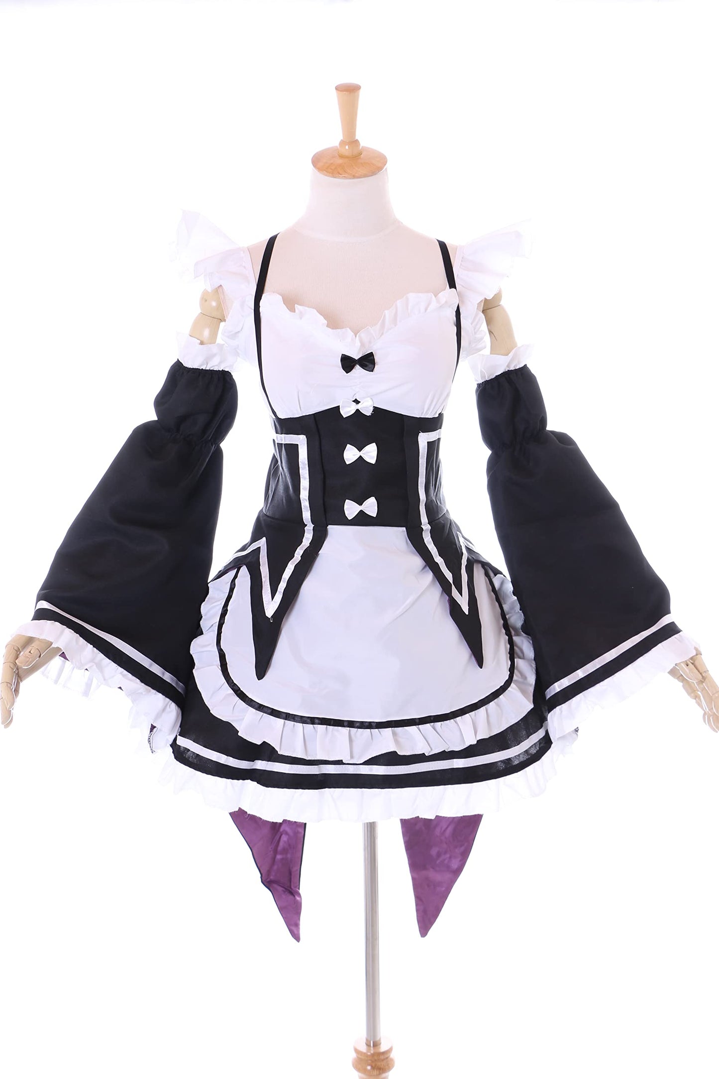 Naiste cosplay kostüüm „Re:Zero“ Rem/Ram teenijanna, 7-osaline komplekt, suurus L