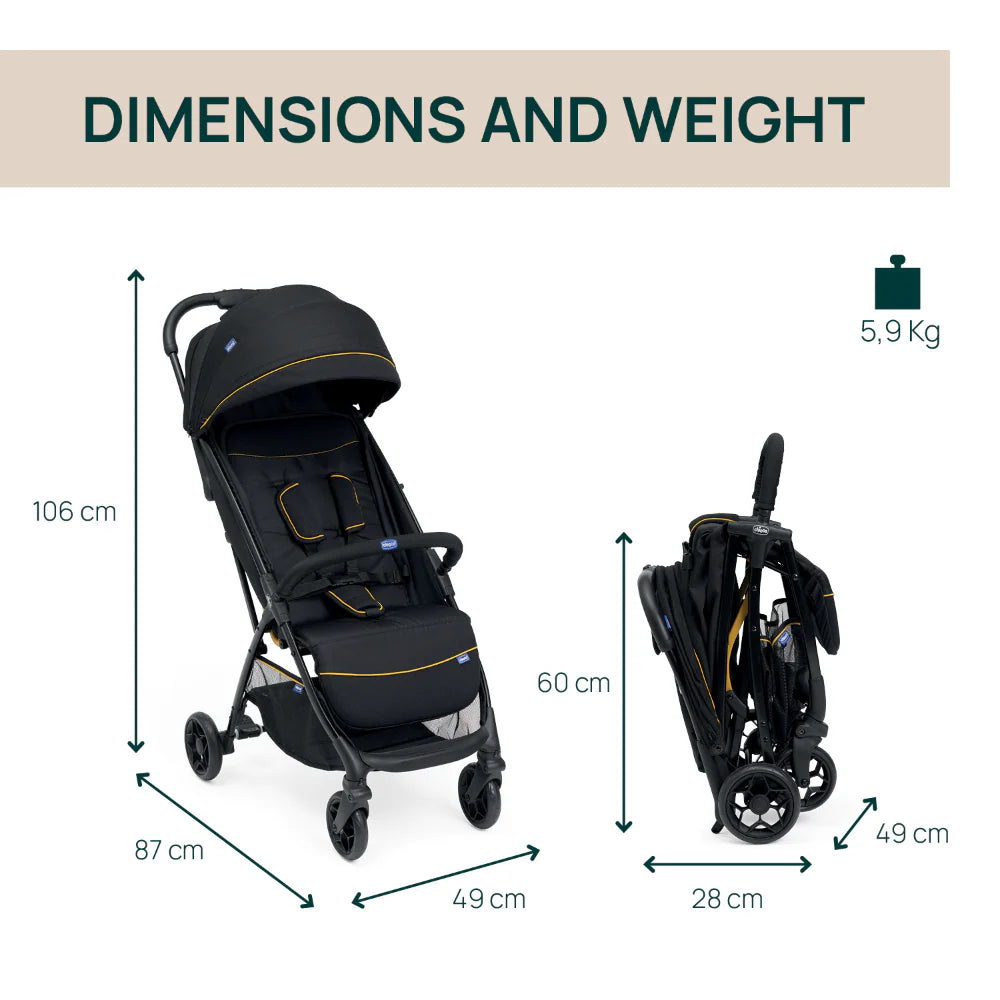 Chicco Glee stroller, black/yellow