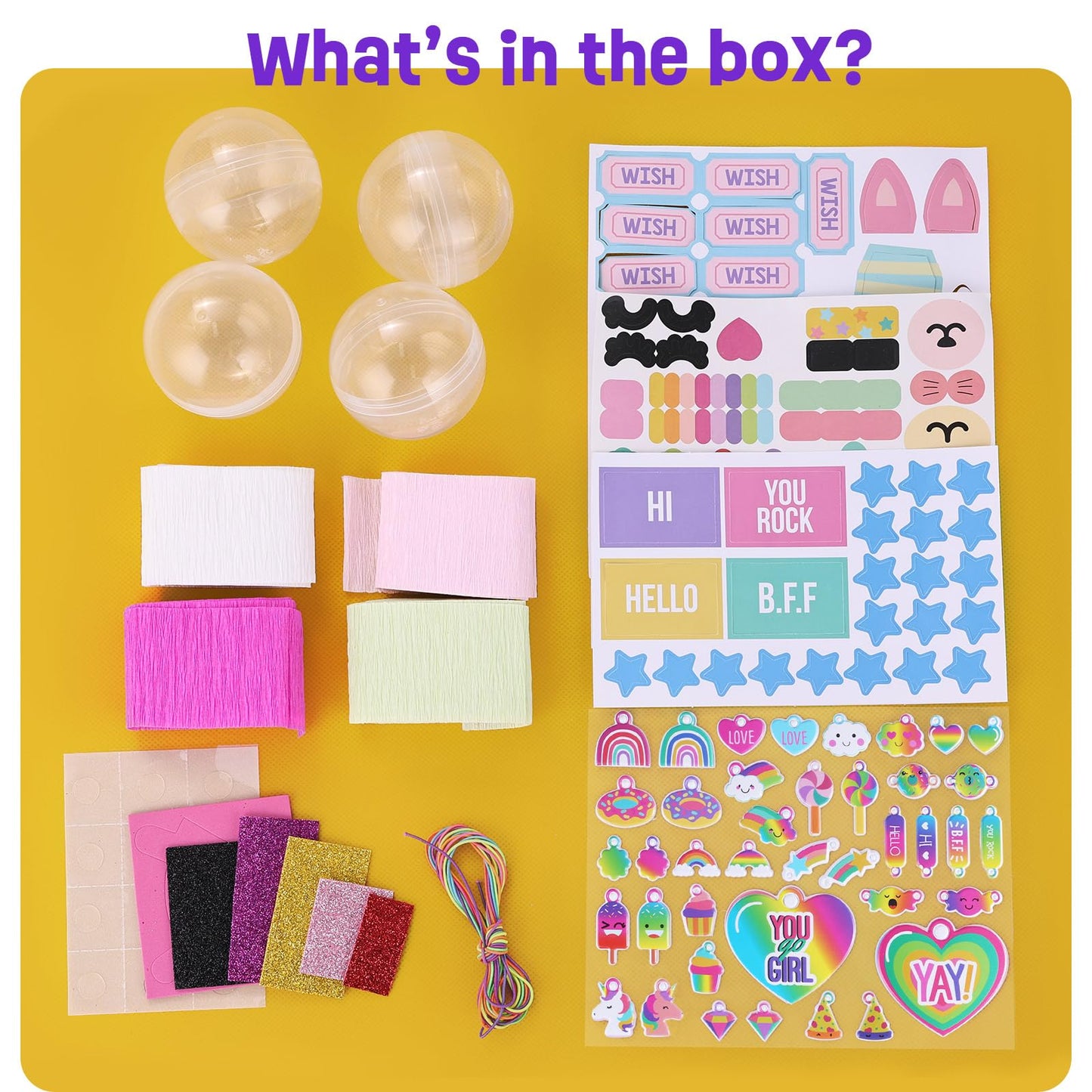 DIY craft kit for children "Surprise Balls", 4 pcs, 4–12 years