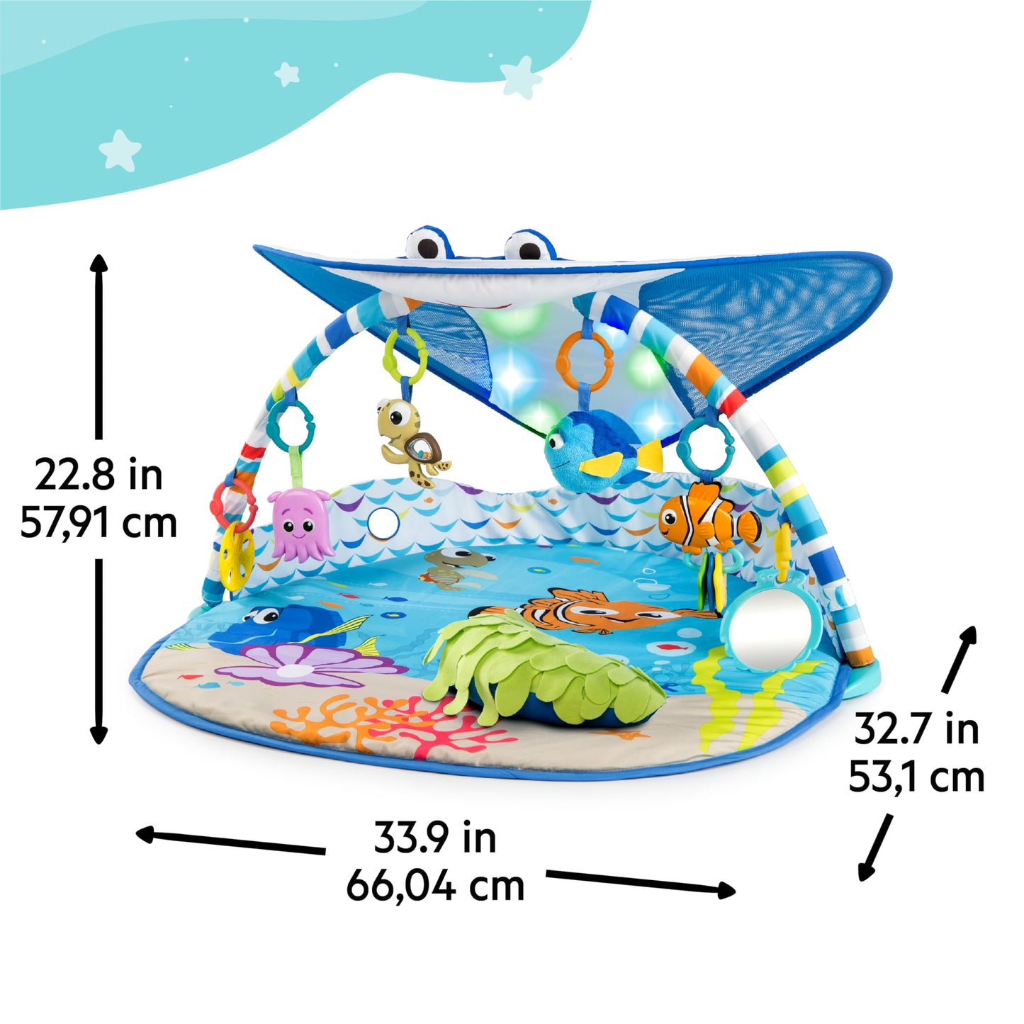 Bright Starts Disney Baby Finding Nemo Mr. Ray play mat and activity center